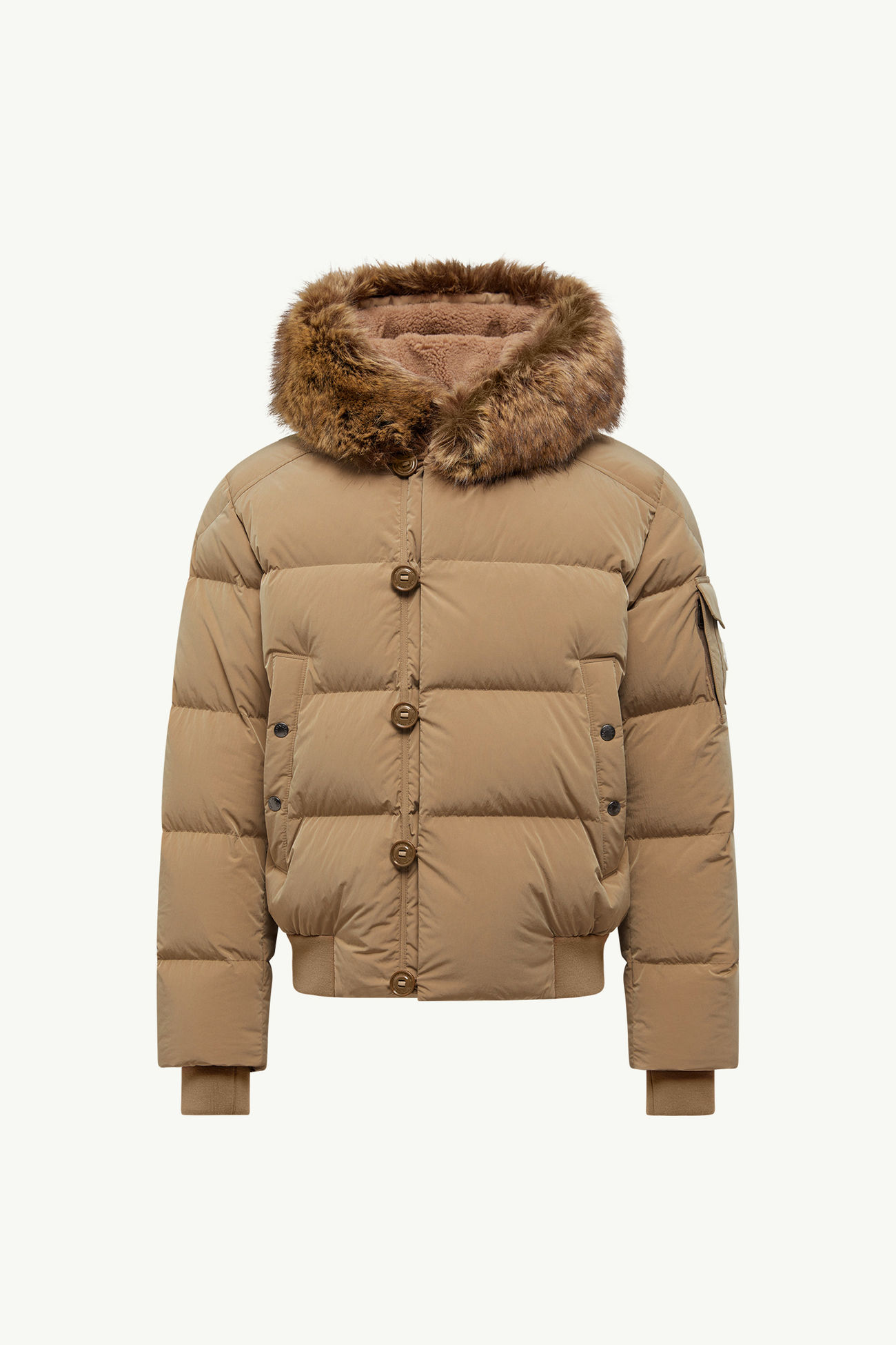 Doudoune courte à capuche Luynes Hommes Beige Moncler 2