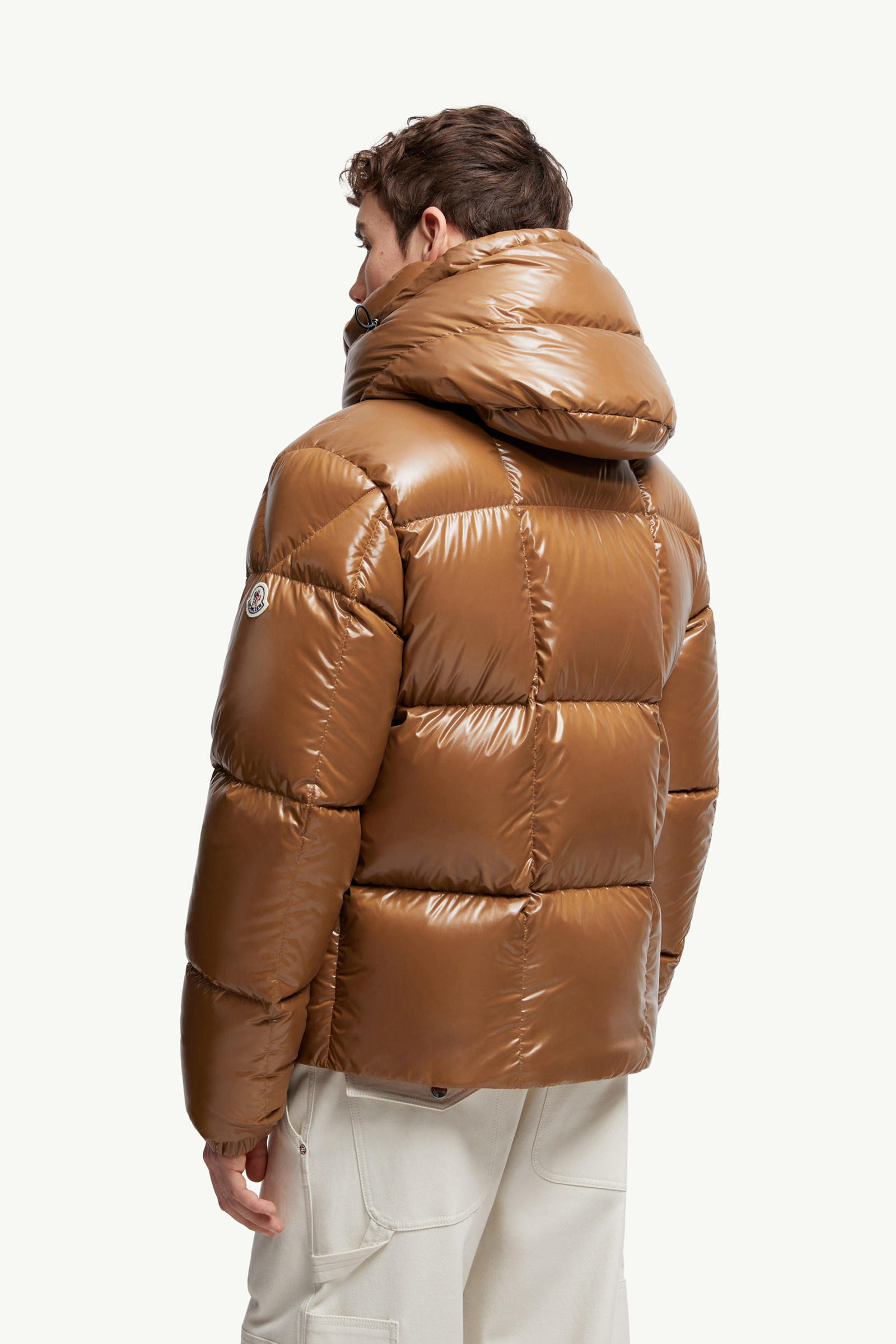 Parana Hooded Short Down Jacket Men Light Brown Moncler 4