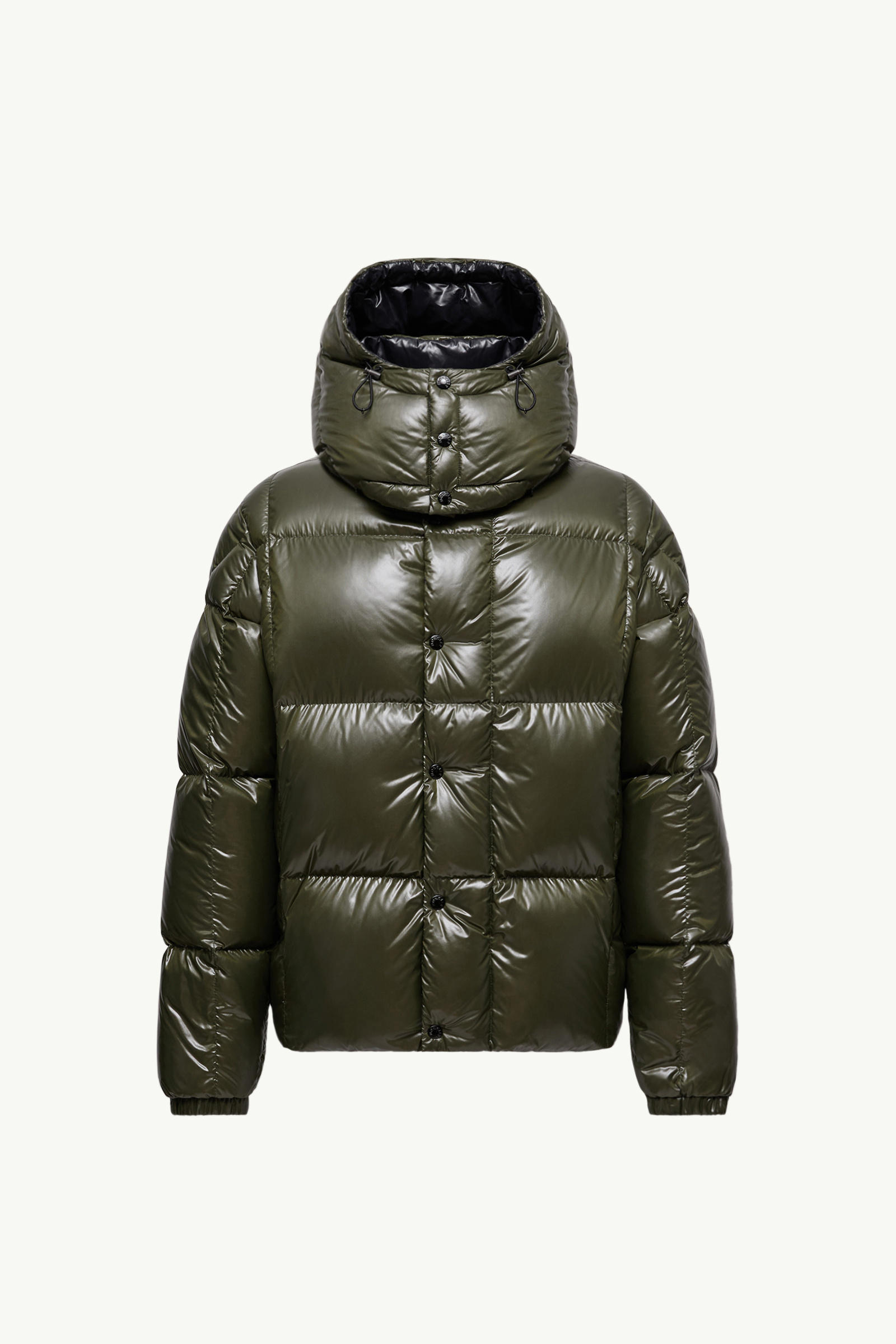 Parana Hooded Short Down Jacket Men Olive Green Moncler 2