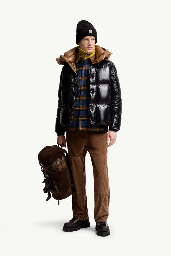 Parana Hooded Short Down Jacket Men Black Moncler 0