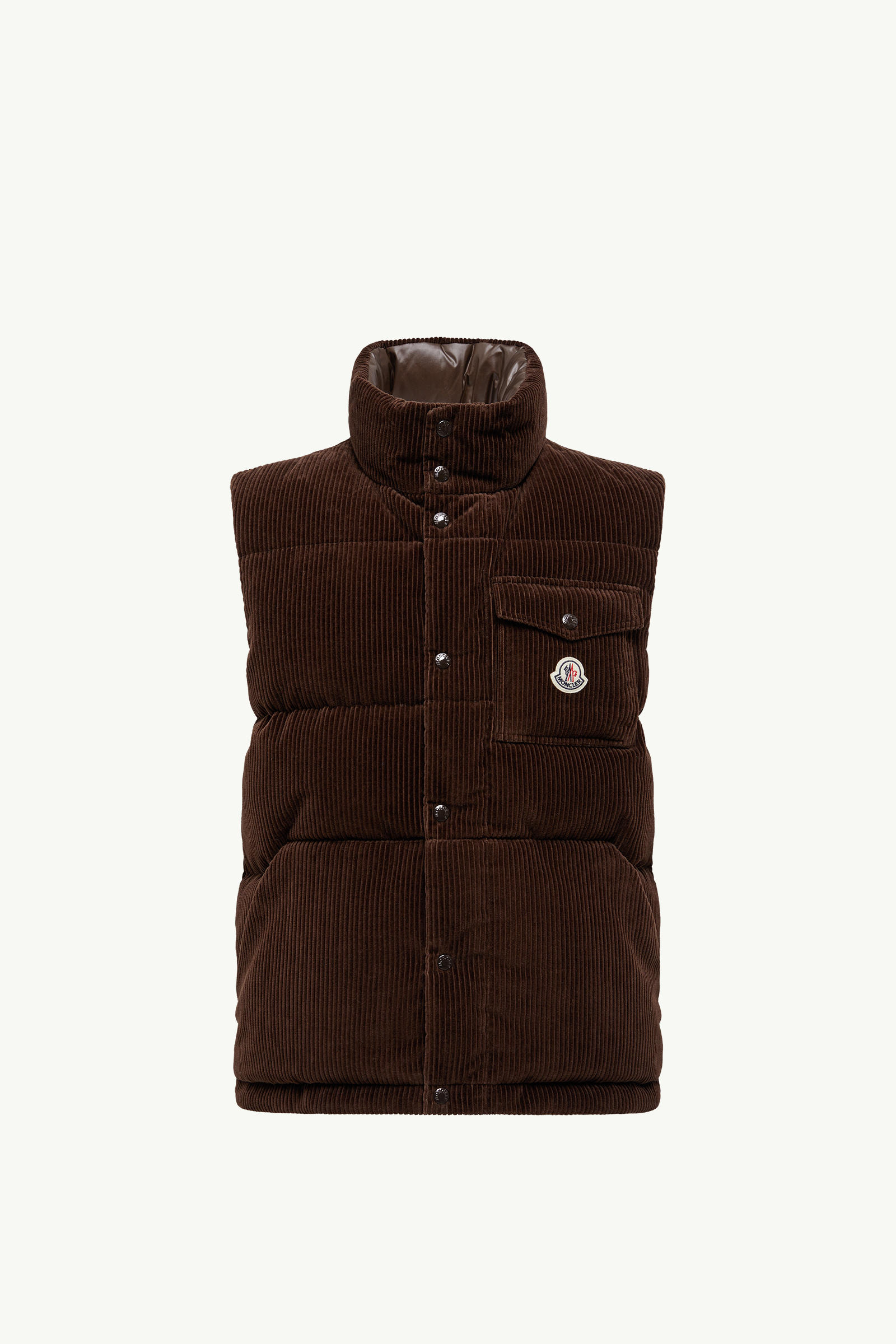 Agen Corduroy Down Vest Men Brown Moncler 2
