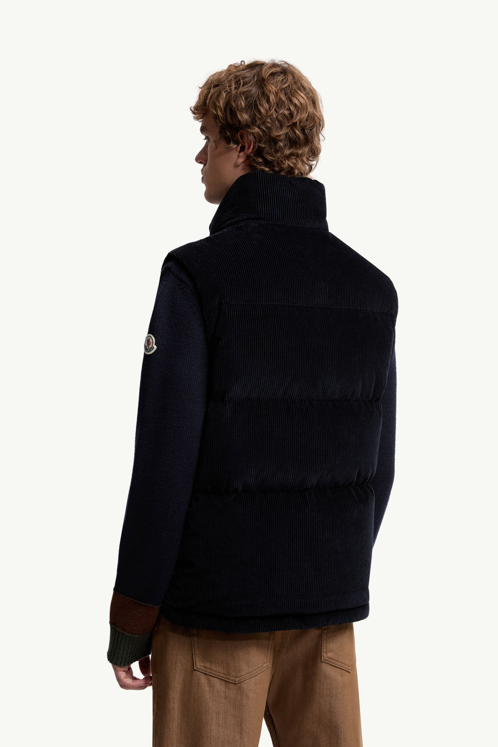 Agen男士灯芯绒羽绒马甲 男士 海军蓝色 Moncler 4