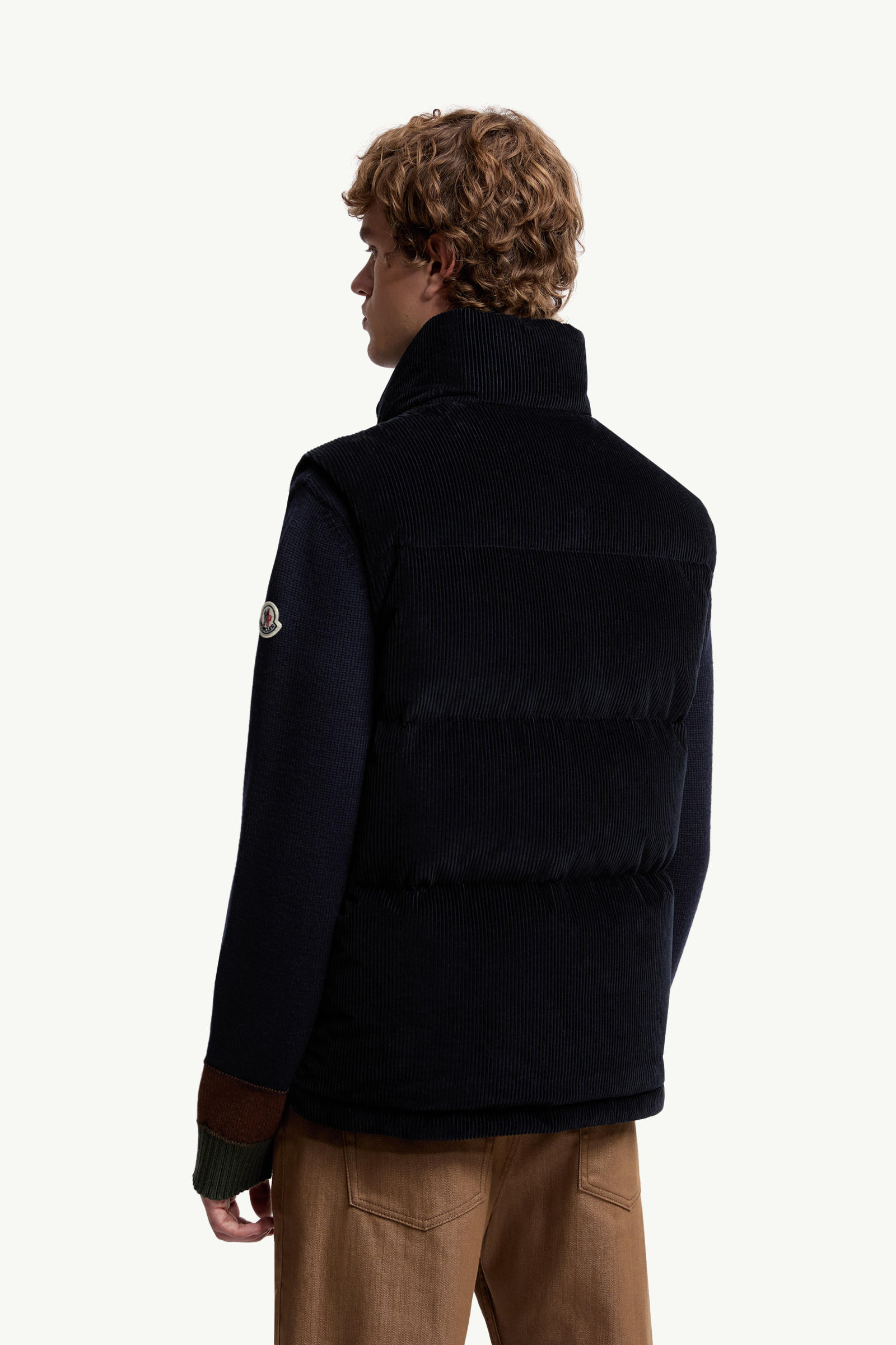 Gilet imbottito Agen in velluto a coste Uomo Blu Navy Moncler 4