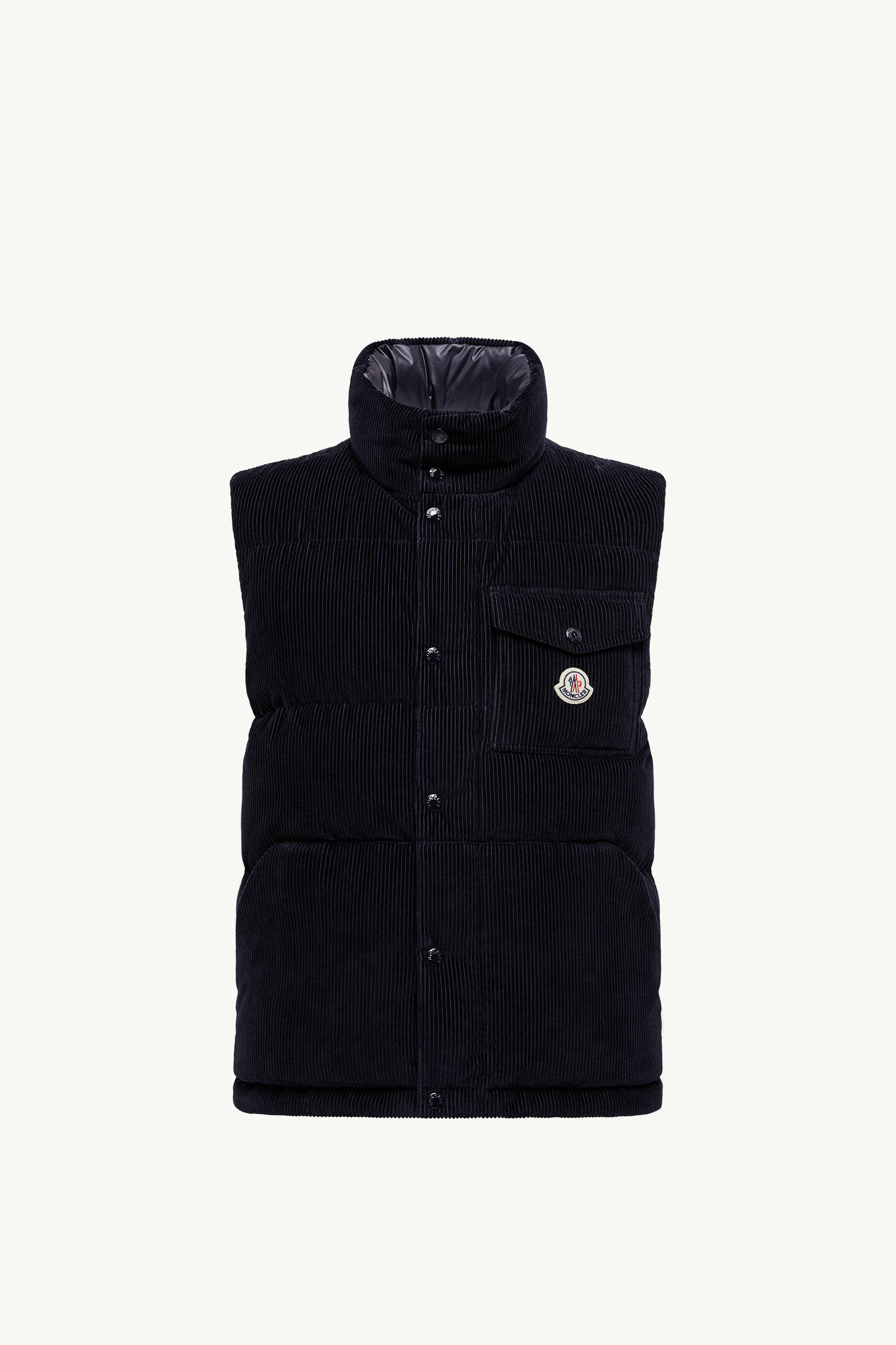 Agen Corduroy Down gilet Men Navy Blue Moncler 2