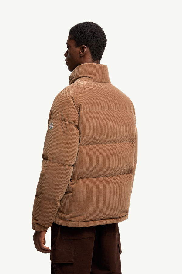 Serrant Corduroy Short Down Jacket Men Brown Moncler 4