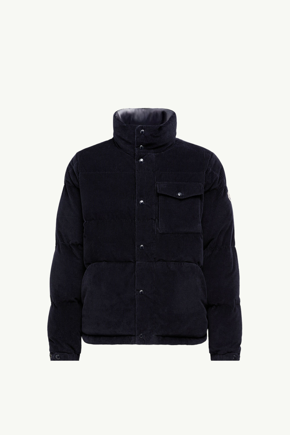 Serrant Corduroy Short Down Jacket Men Navy Blue Moncler 2