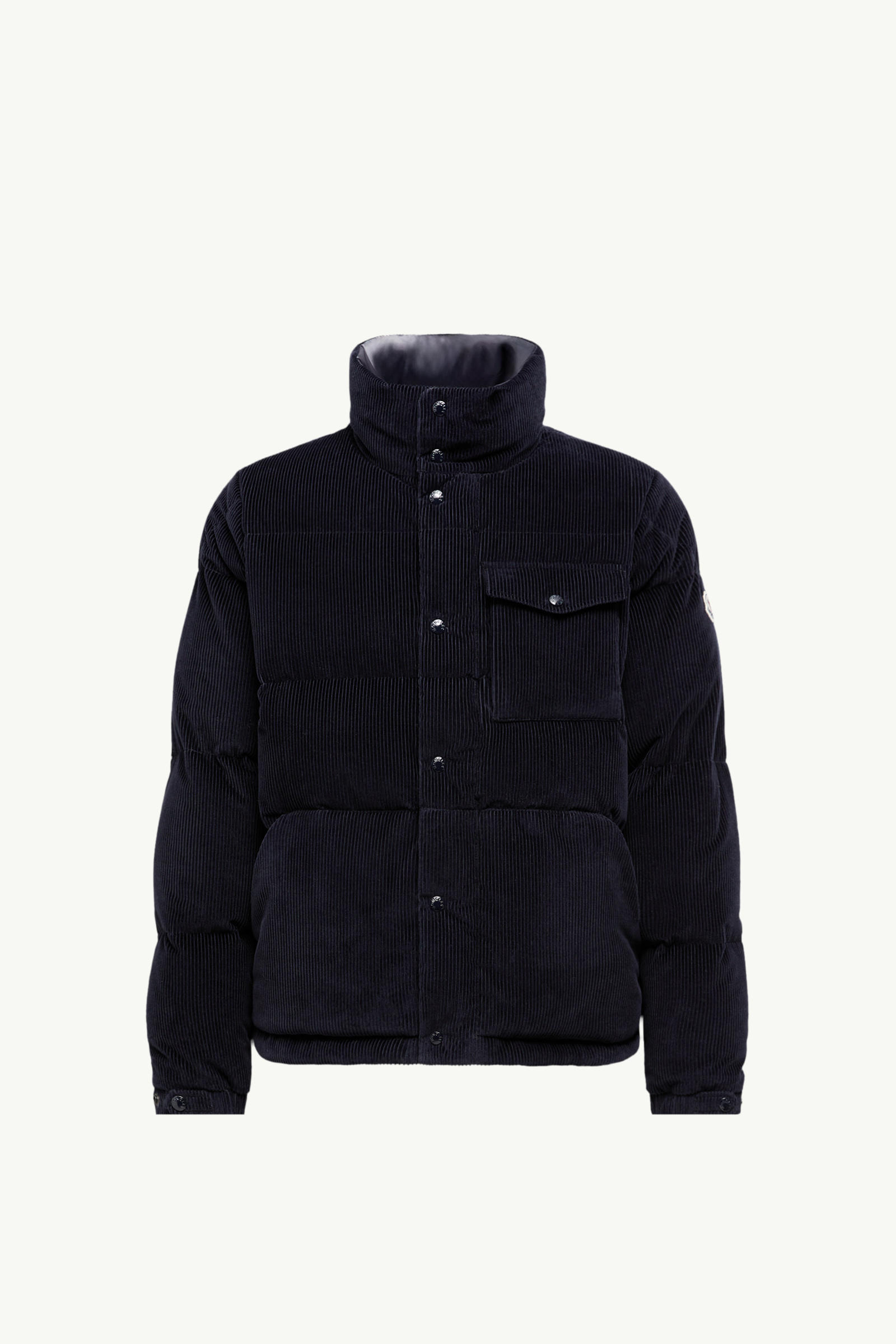 Serrant Corduroy Short Down Jacket Men Navy Blue Moncler 2