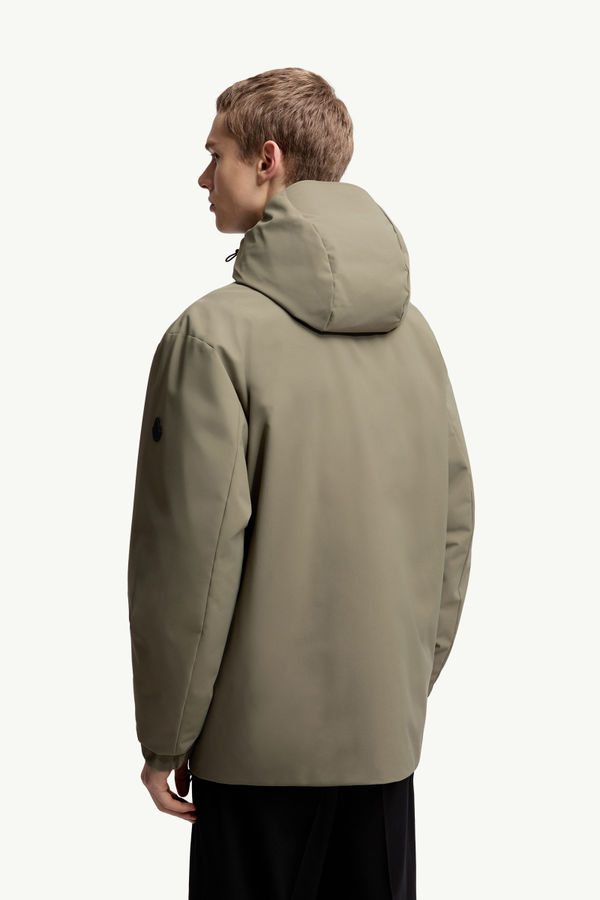 Escurays Hooded Short Down Jacket Men Olive Green Moncler 4