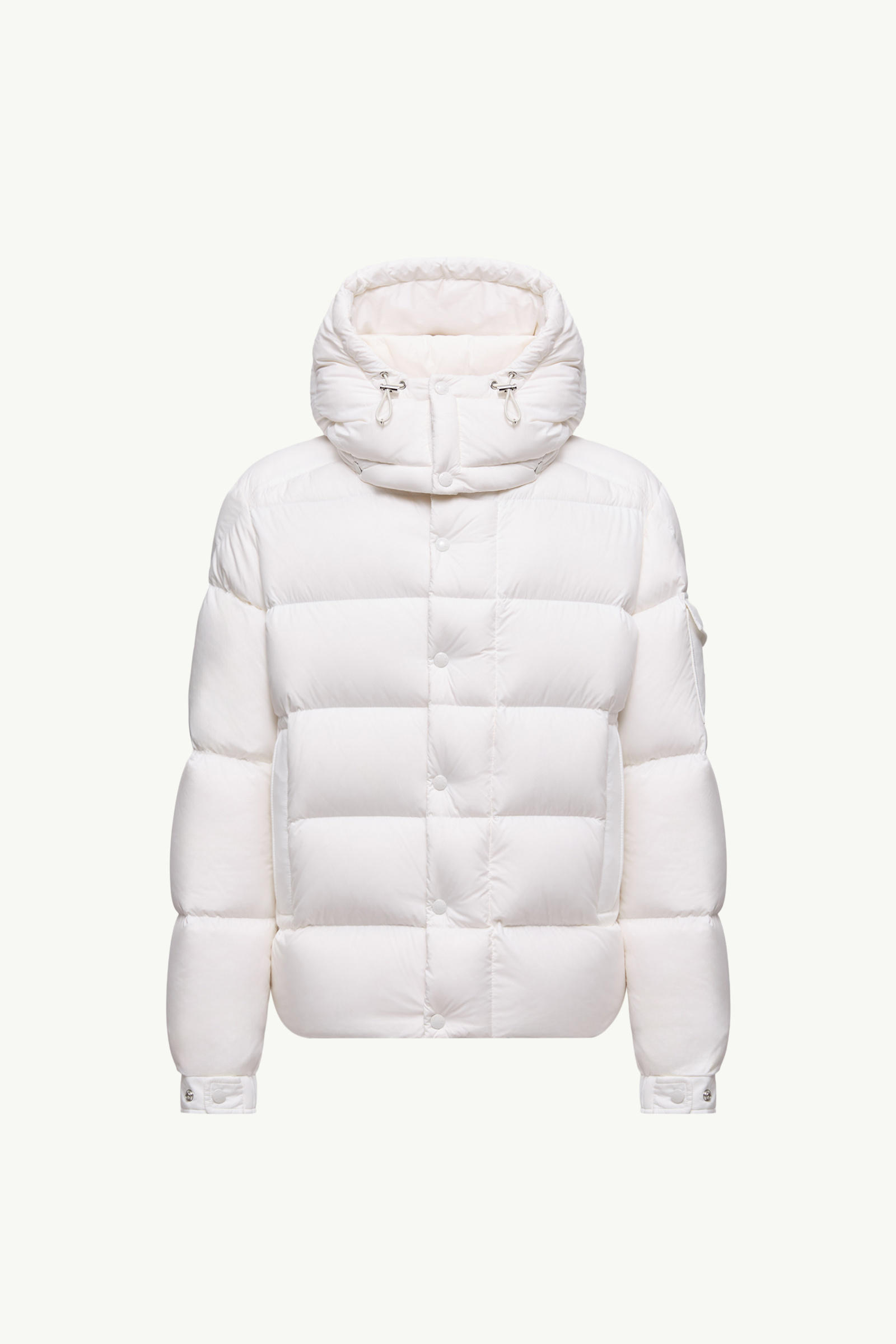 Piumino corto Moncler Maya 70 con cappuccio Uomo Bianco Moncler 2