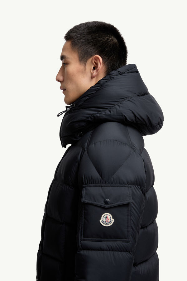 Moncler Maya 70 Hooded Short Down Jacket Men Night Blue Moncler 1