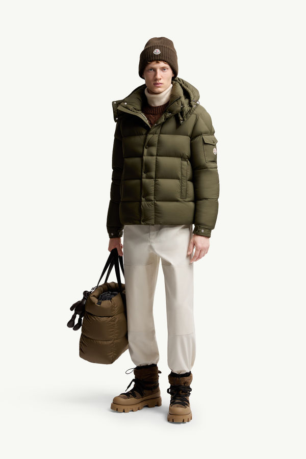 Moncler Maya 70 Hooded Short Down Jacket Men Olive Green Moncler 0