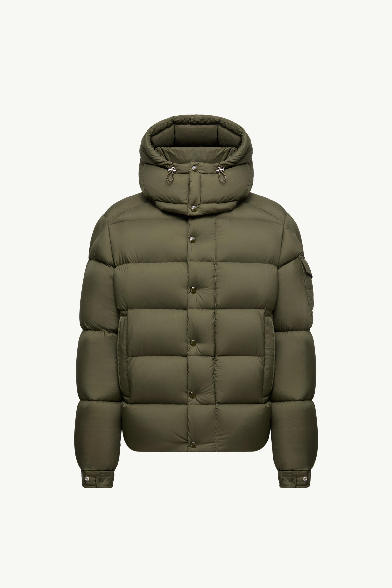 Plumífero corto con capucha Moncler Maya 70 Hombre Verde Oliva Moncler 2