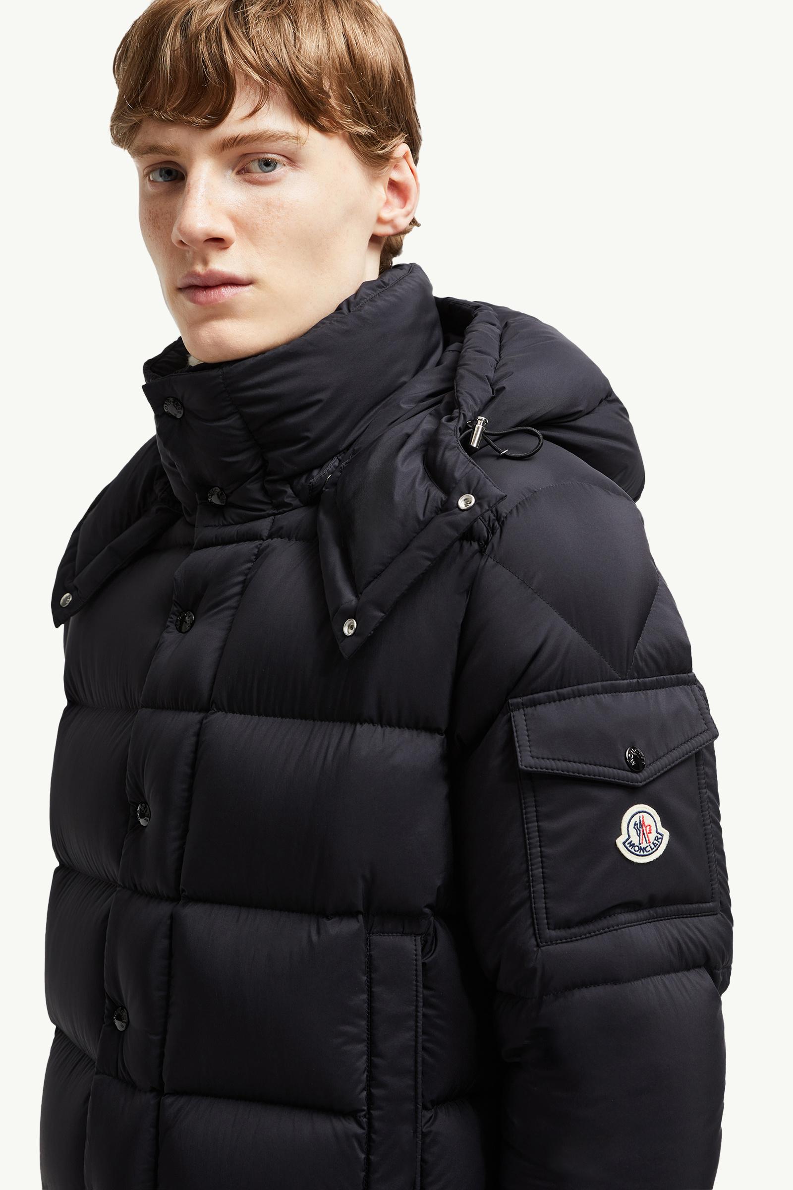 Moncler Maya 70 Hooded Short Down Jacket Men Black Moncler 1