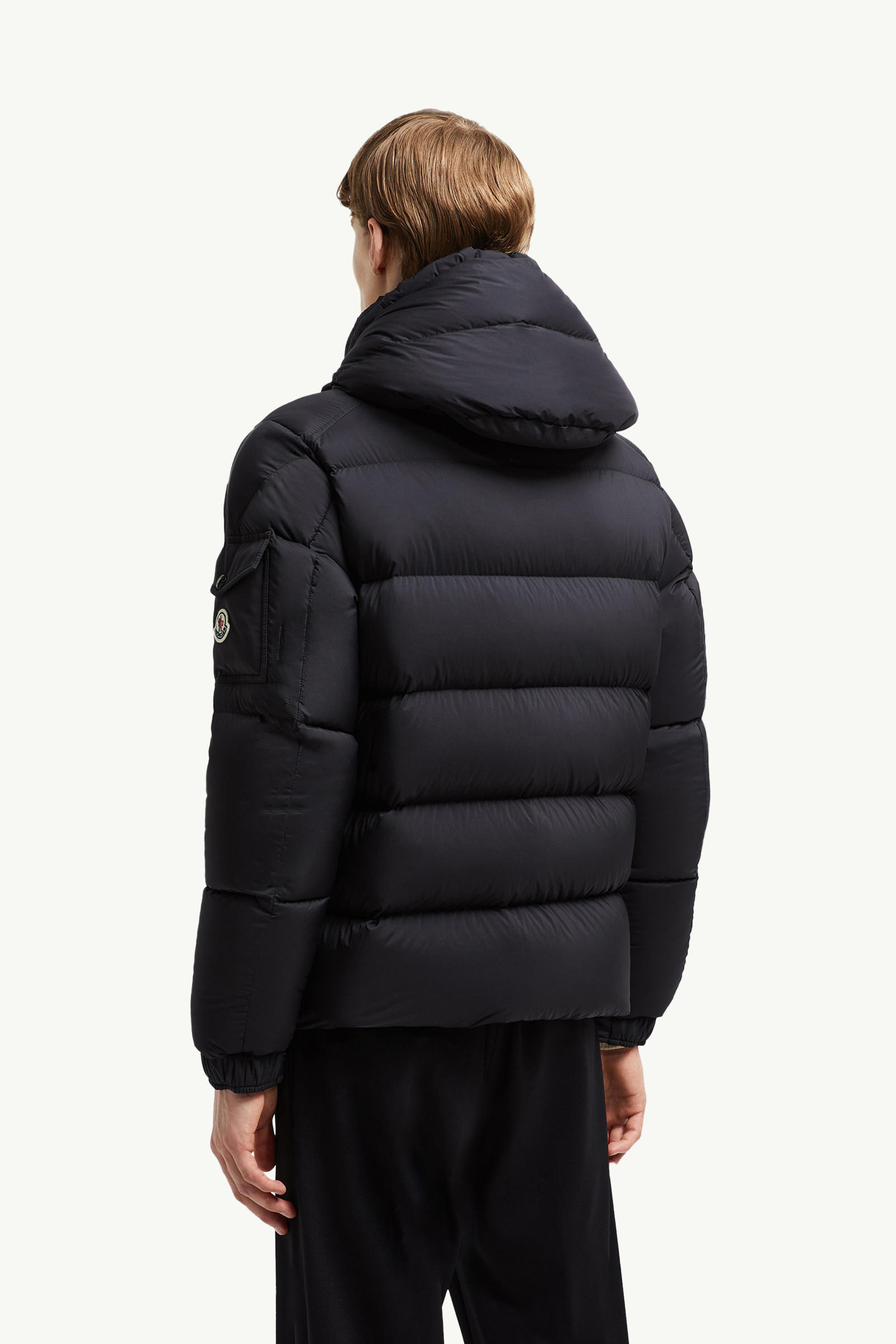 Moncler Maya 70 Hooded Short Down Jacket Men Black Moncler 4