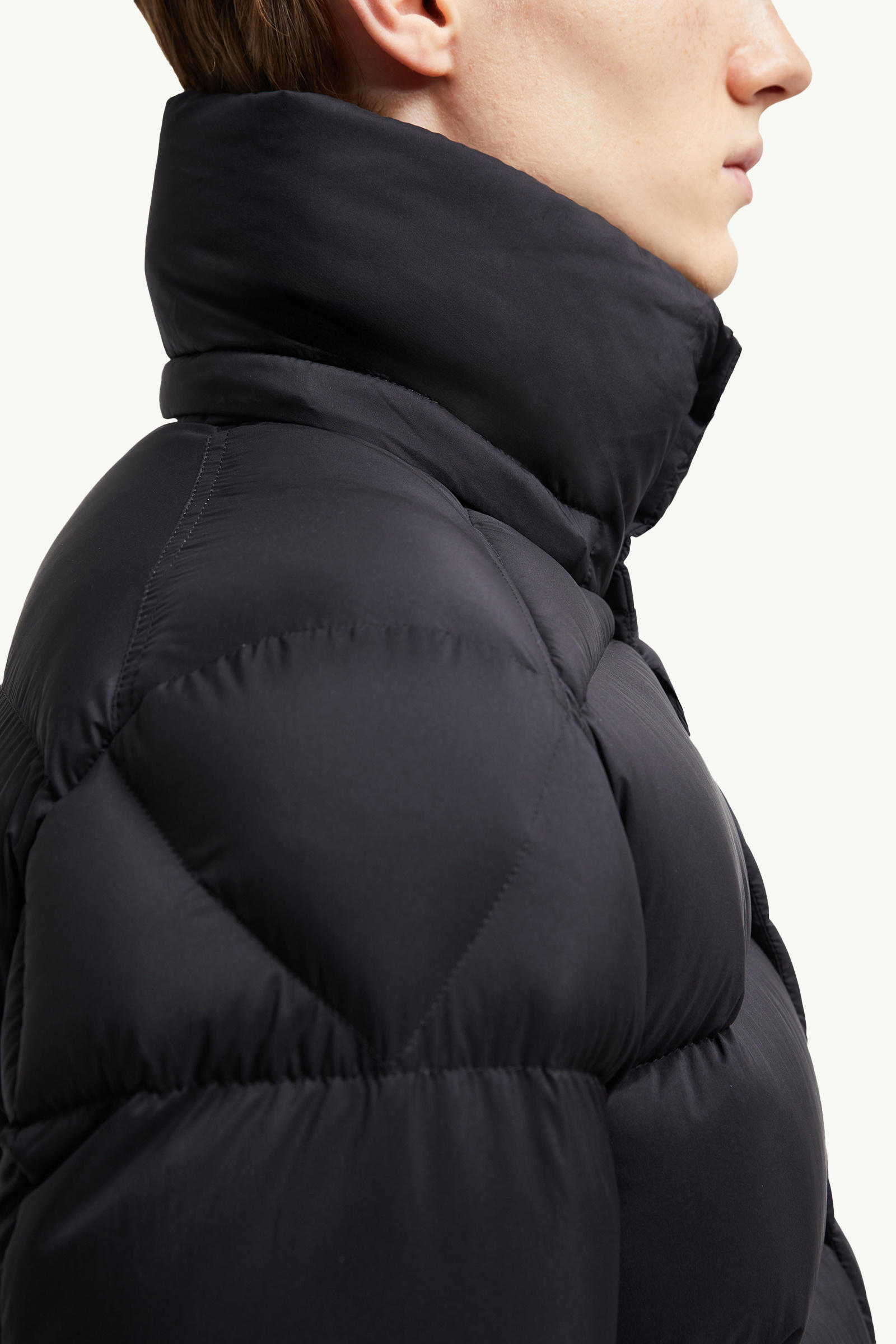 Moncler Maya 70 Hooded Short Down Jacket Men Black Moncler 7