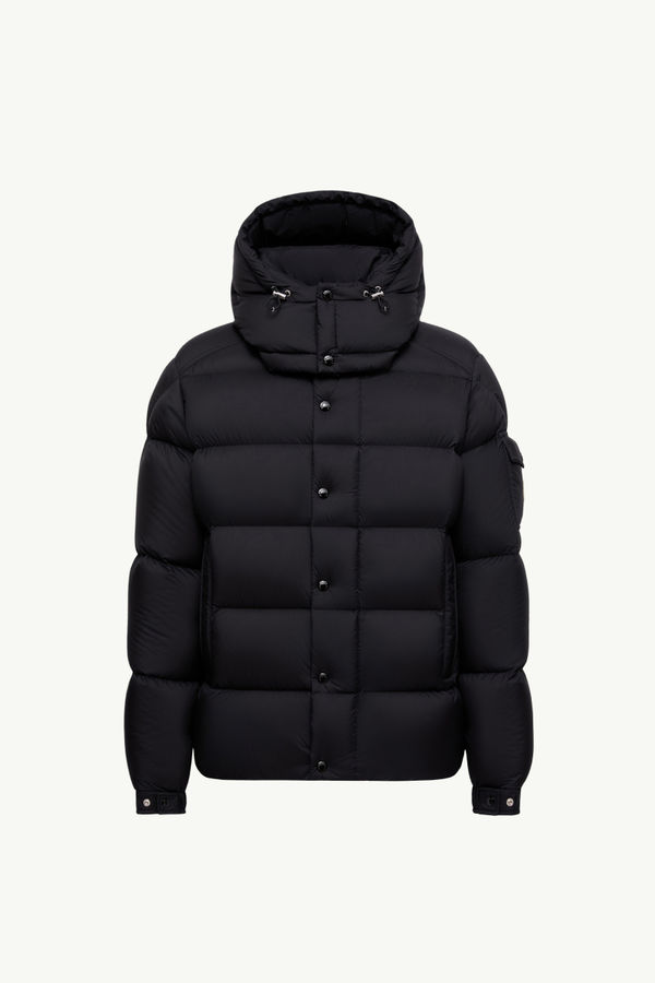 Moncler Maya 70 Hooded Short Down Jacket Men Black Moncler 0