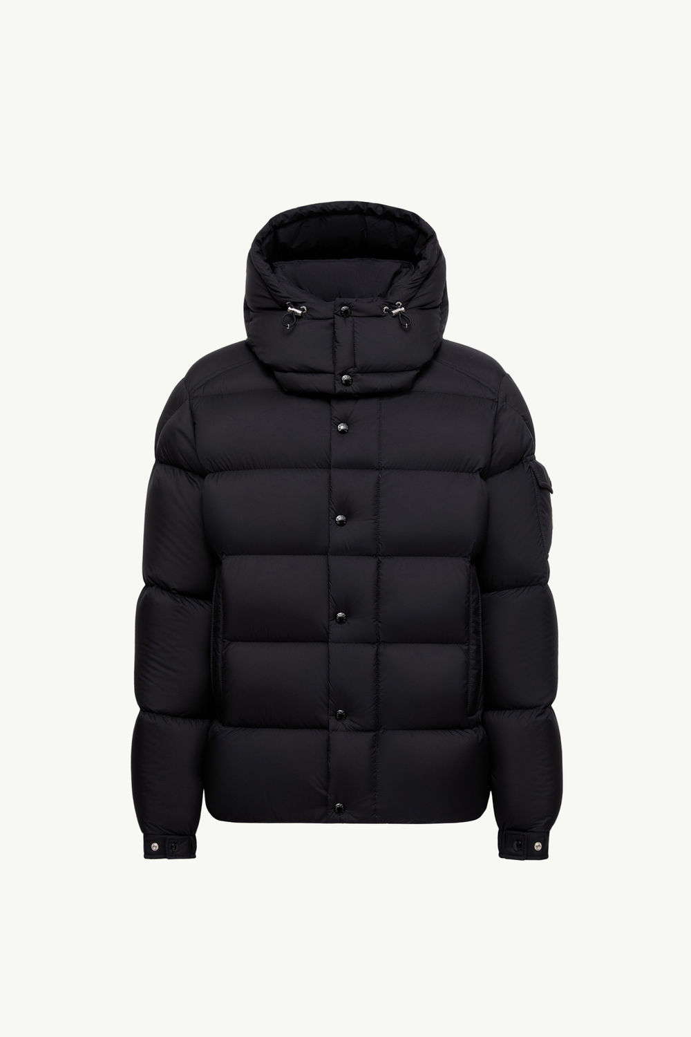 Moncler Maya 70 Hooded Short Down Jacket Men Black Moncler 2