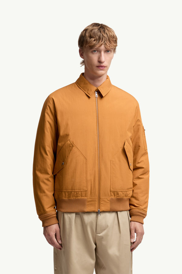 Volkuri Down Bomber Jacket Men Ochre Yellow Moncler 3