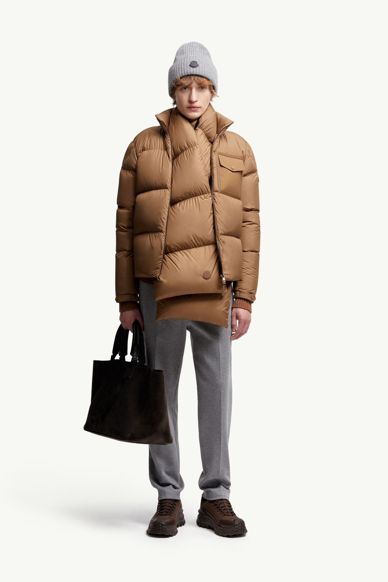 Chinon ショートダウンジャケット メンズ キャメルベージュ Moncler 0