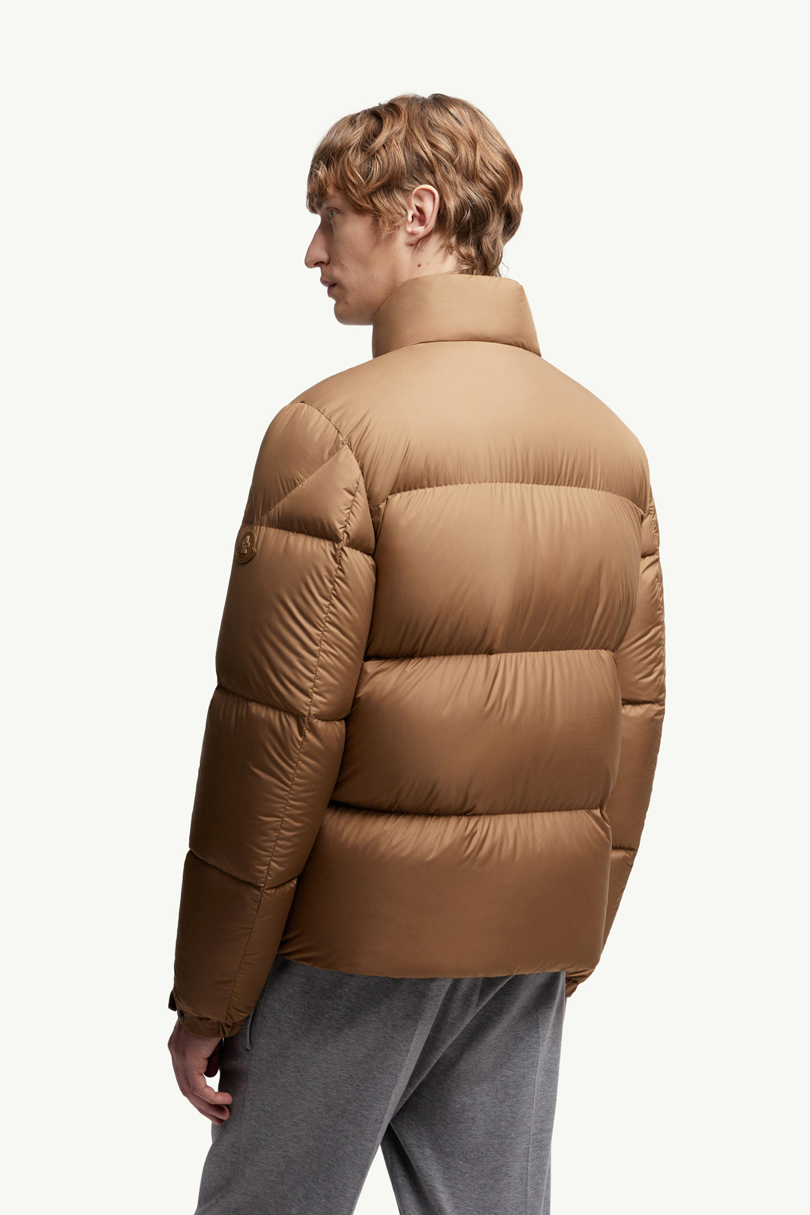 Chinon Square-Quilted Short Down Jacket Men Camel Beige Moncler 4