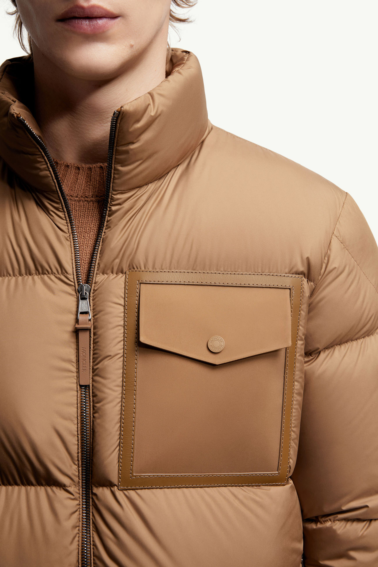 Chinon ショートダウンジャケット メンズ キャメルベージュ Moncler 5