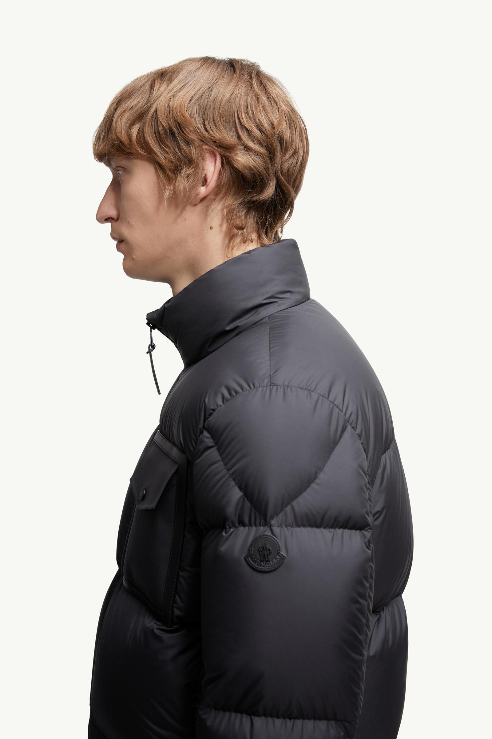 Chinon Square-Quilted Short Down Jacket Men Black Moncler 1