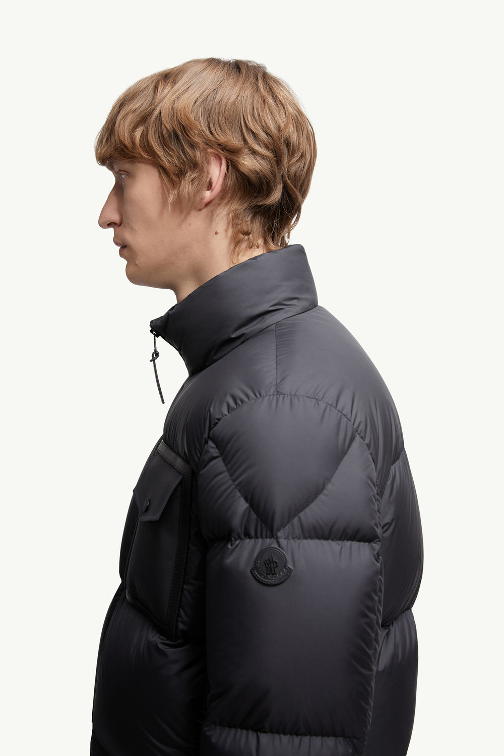 Chinon Square-Quilted Short Down Jacket Men Black Moncler 1