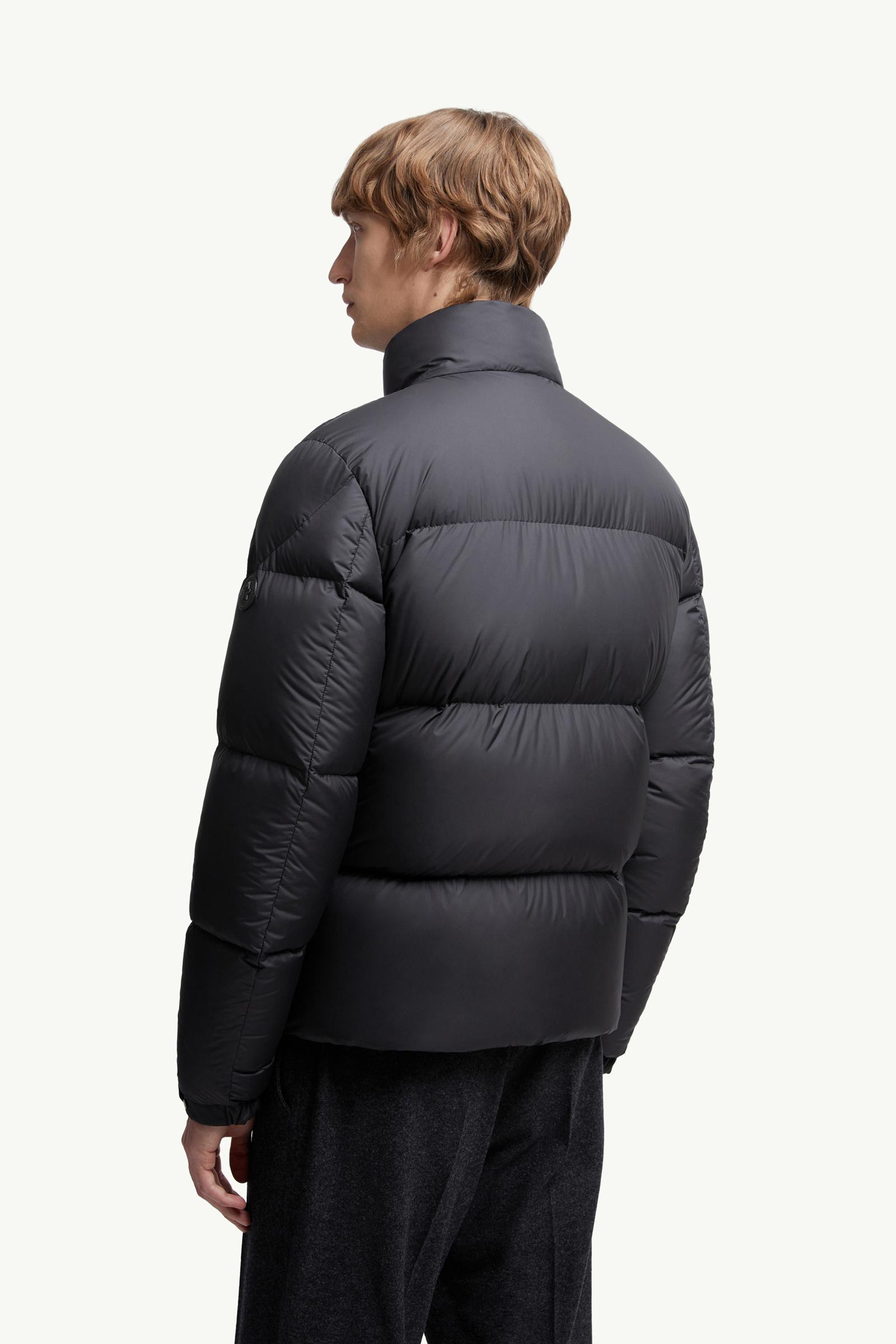 Black Chinon Square-Quilted Short Down Jacket - Short Down
