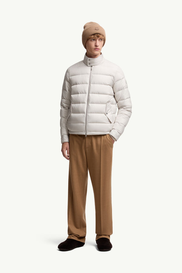 Phrier Short Down Jacket Men Ice Gray Moncler 0