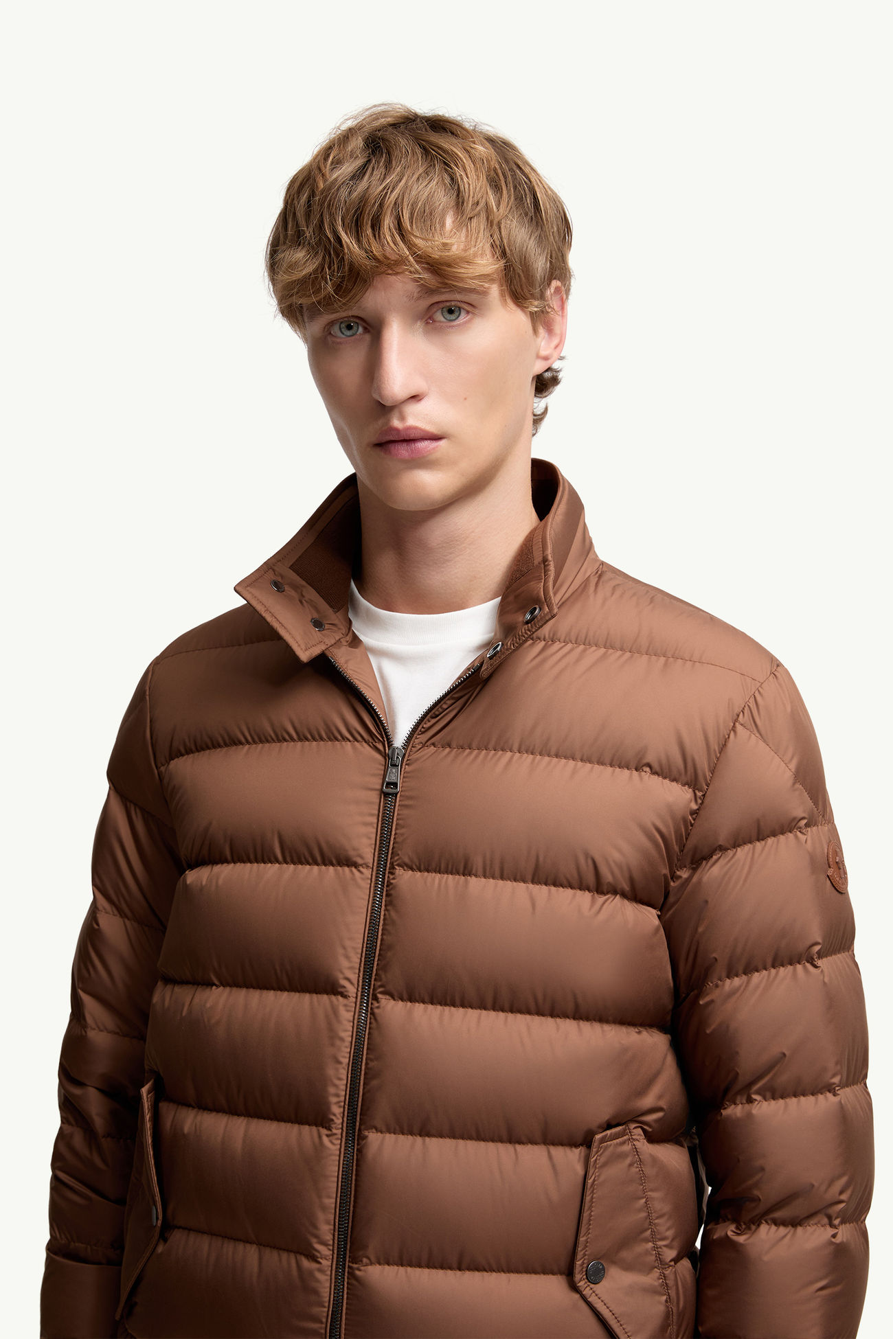 Phrier kurze Daunenjacke Herren Braun Moncler 5