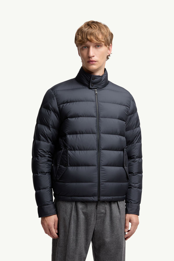 Phrier Short Down Jacket Men Navy Blue Moncler 3