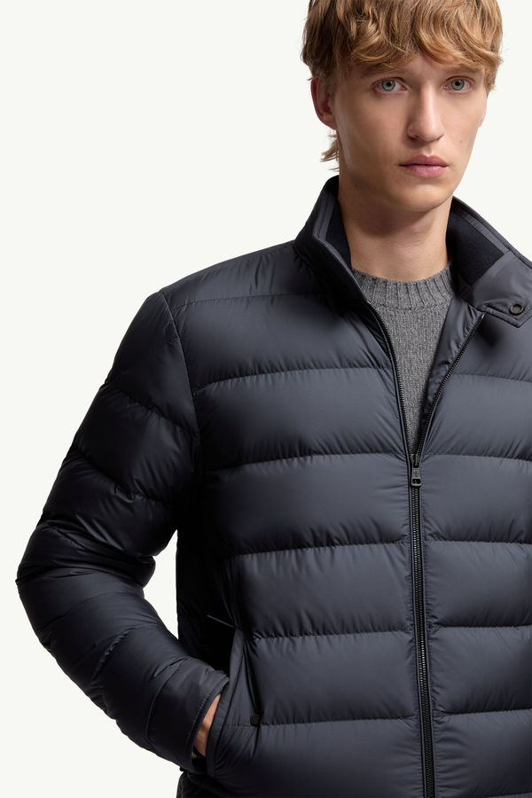 Phrier Short Down Jacket Men Navy Blue Moncler 5