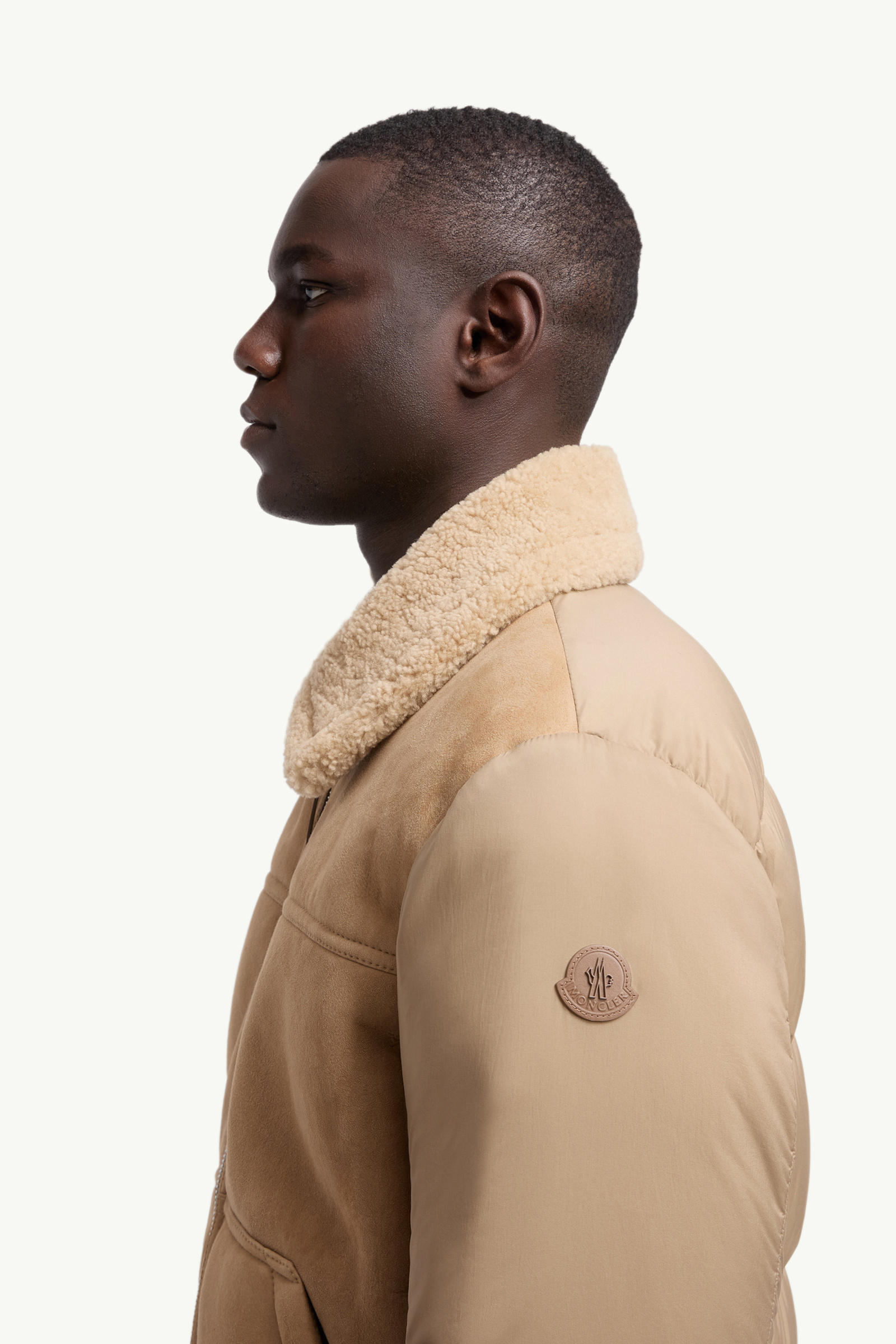 Tonnay Suede & Shearling Short Down Jacket Men Beige Moncler 1