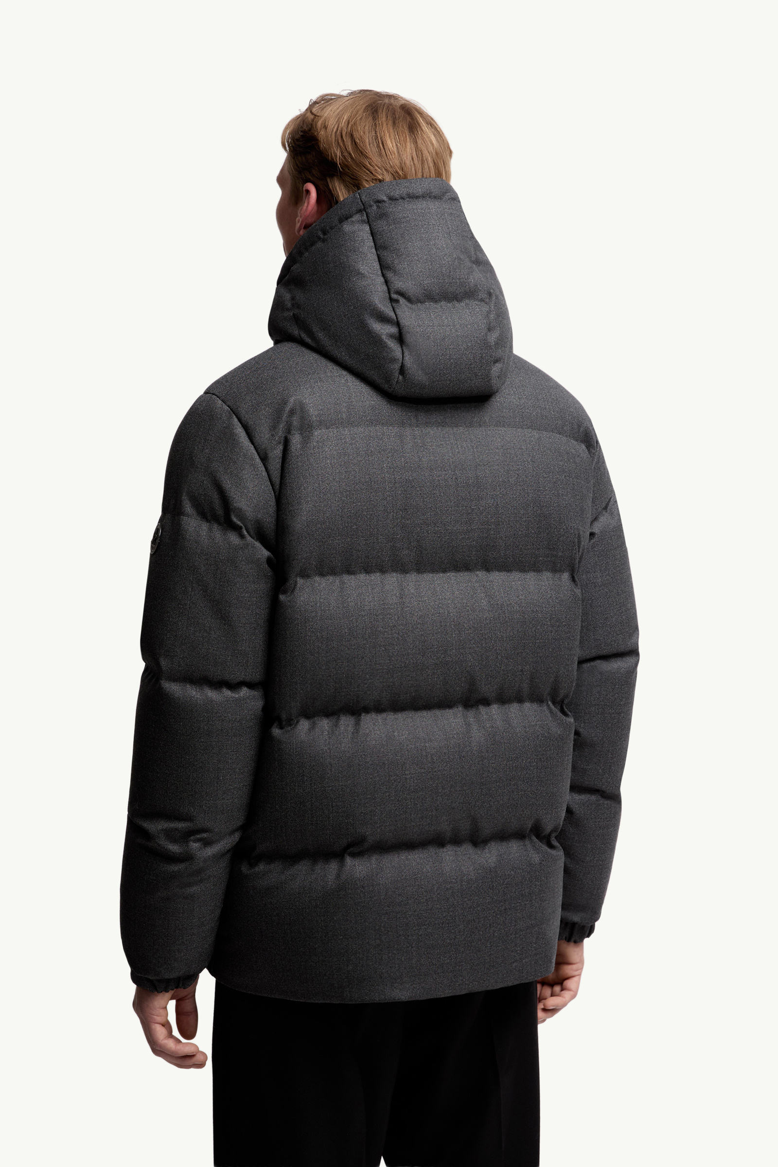 Doudoune courte en laine Eawy à capuche Hommes Noir Moncler 4