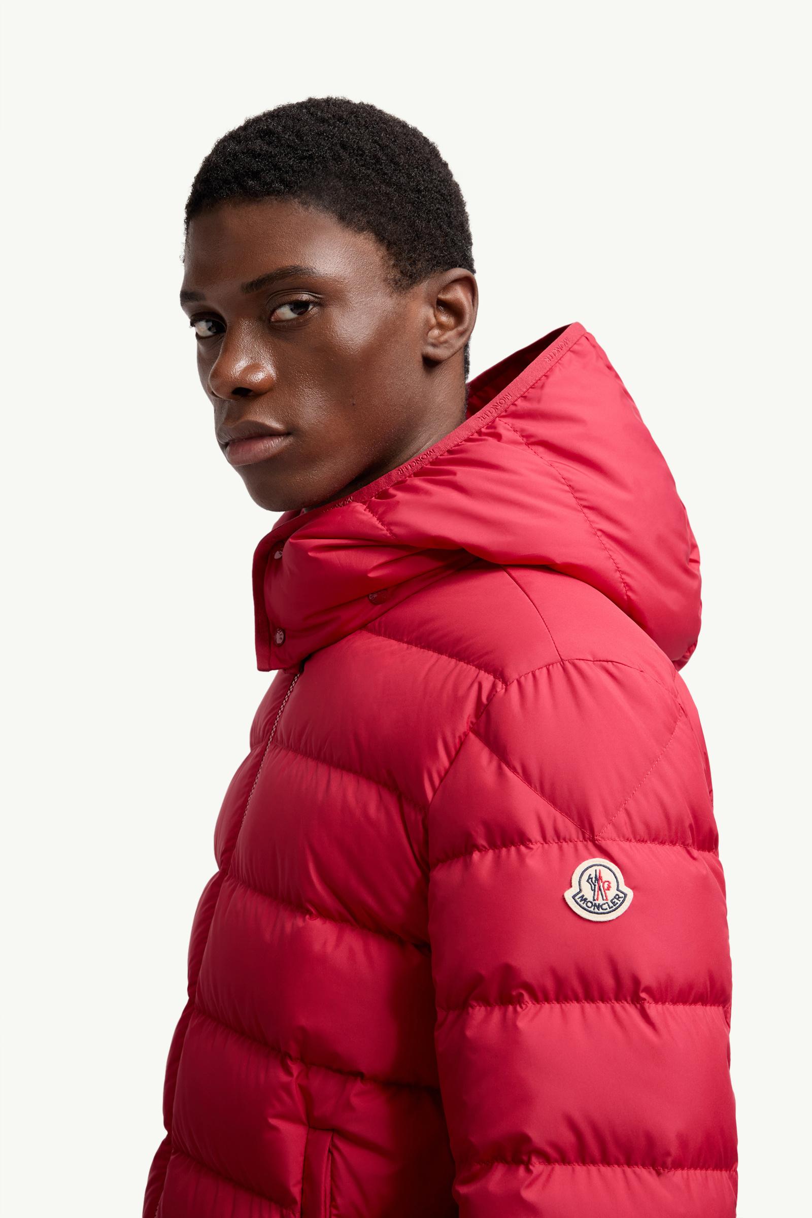 Montbrocq Hooded Short Down Jacket Men Red Moncler 1