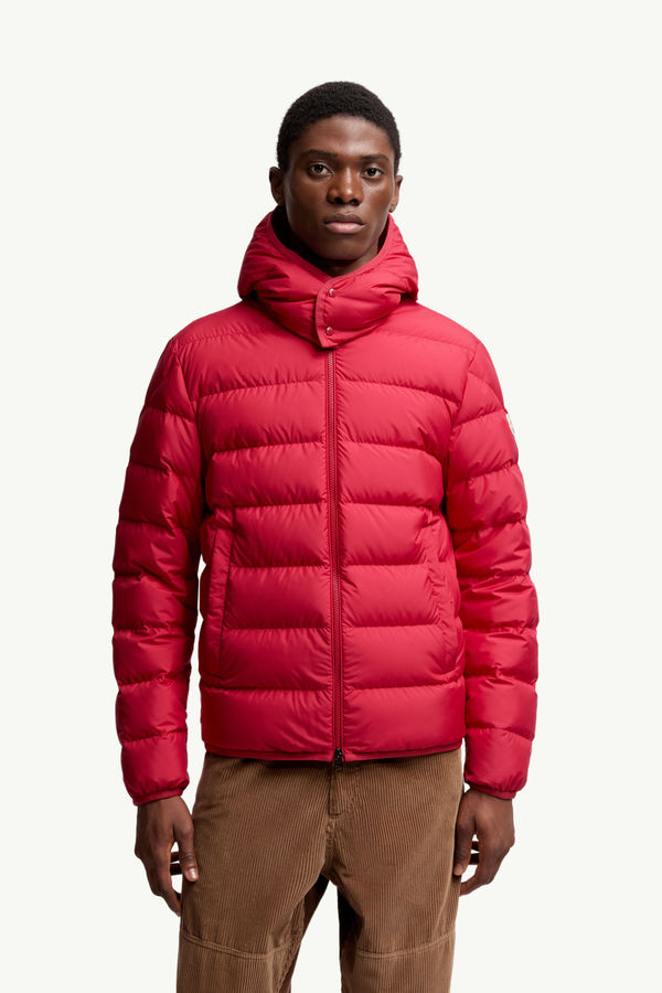 Montbrocq Hooded Short Down Jacket Men Red Moncler 3