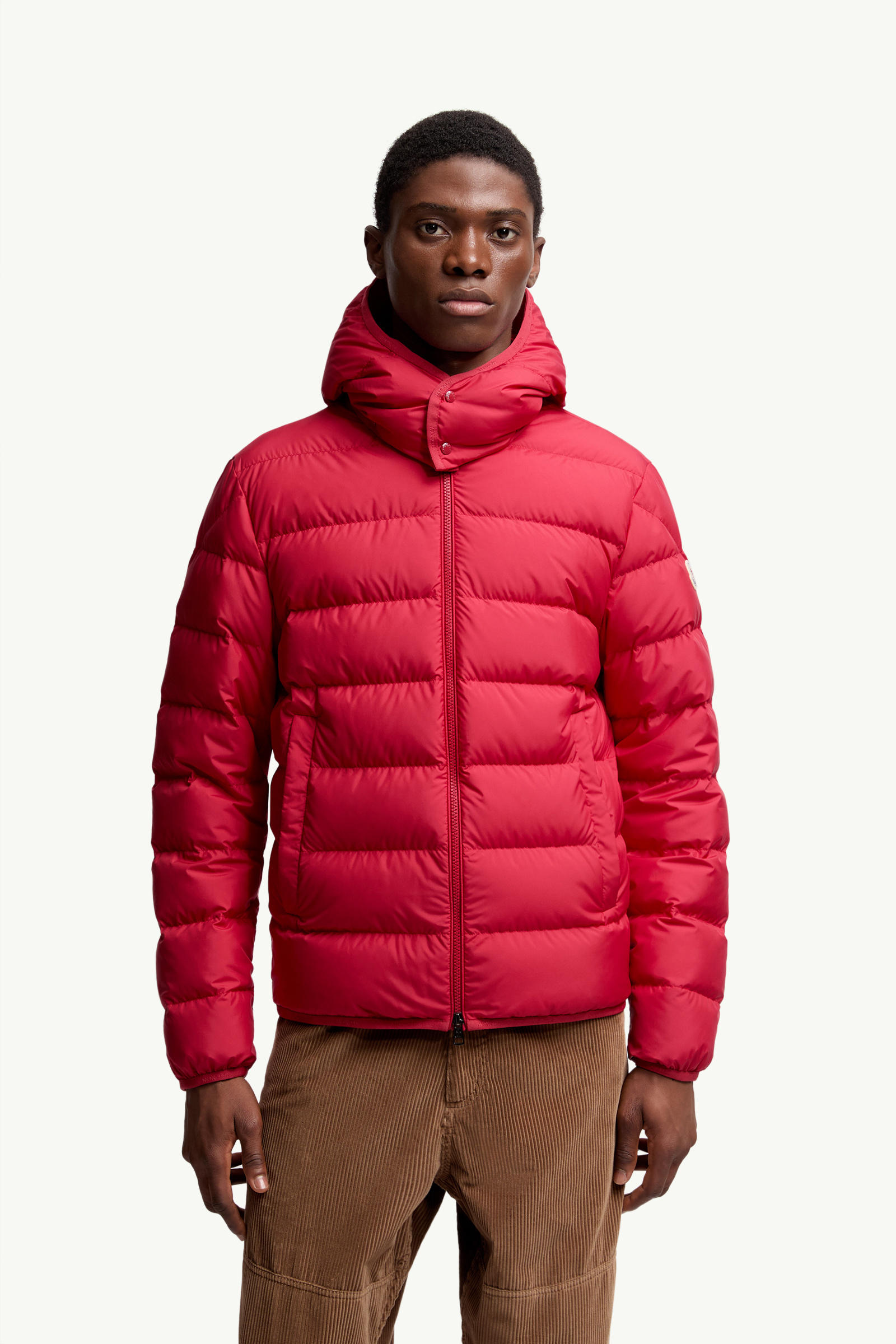 Montbrocq Hooded Short Down Jacket Men Red Moncler 3