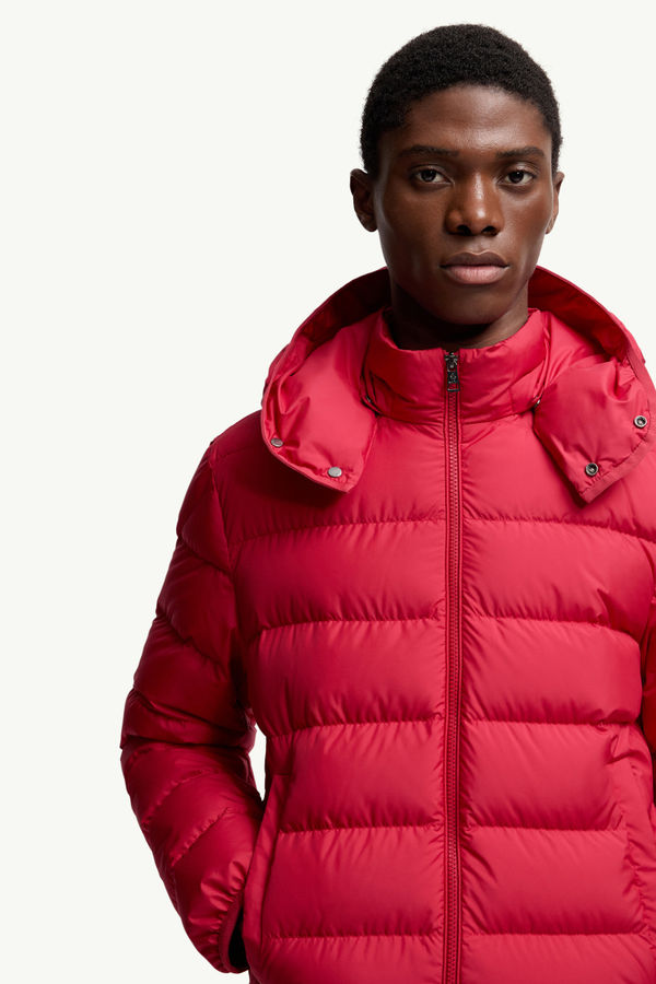 Montbrocq Hooded Short Down Jacket Men Red Moncler 5