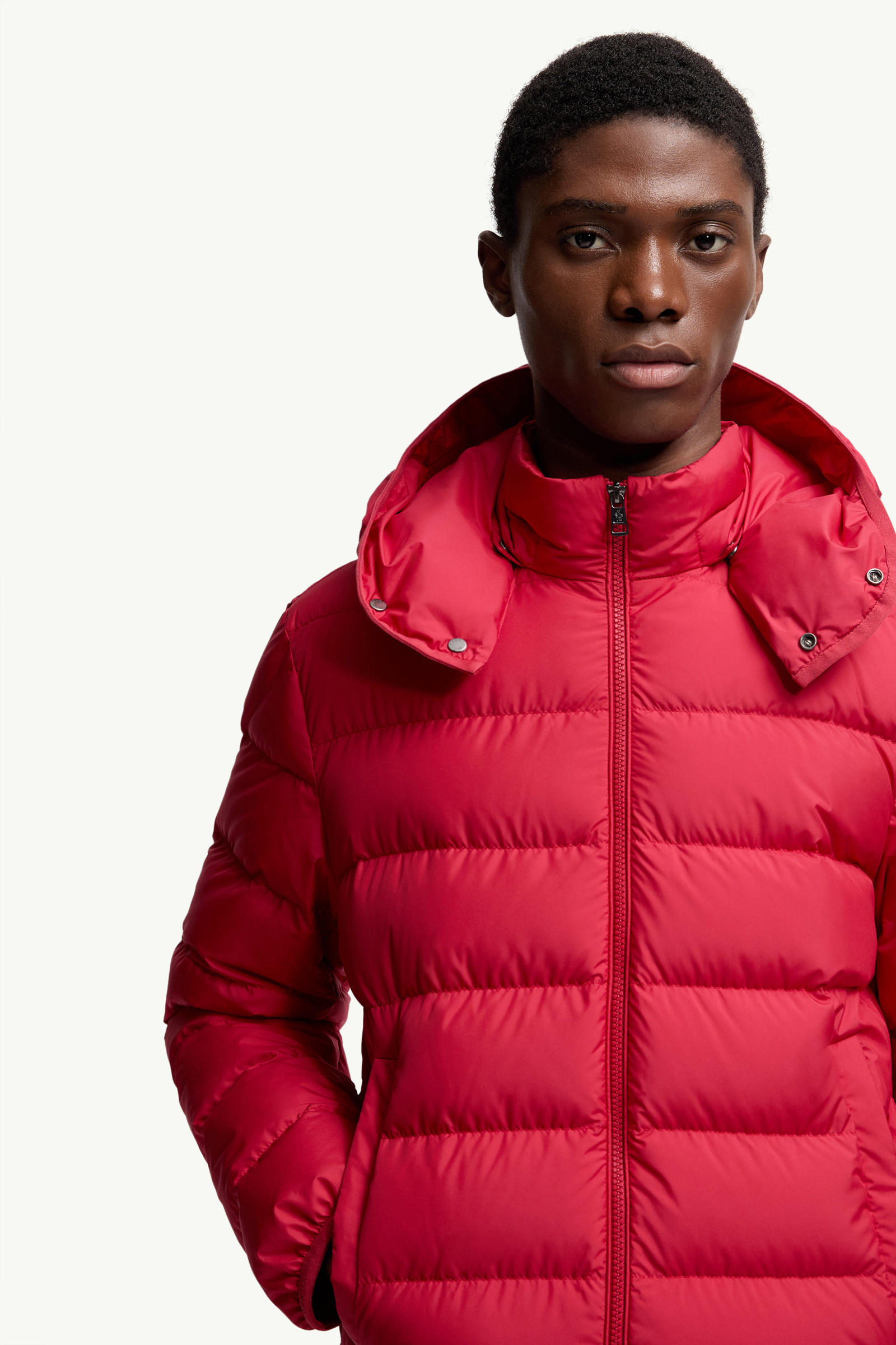 Montbrocq Hooded Short Down Jacket Men Red Moncler 5