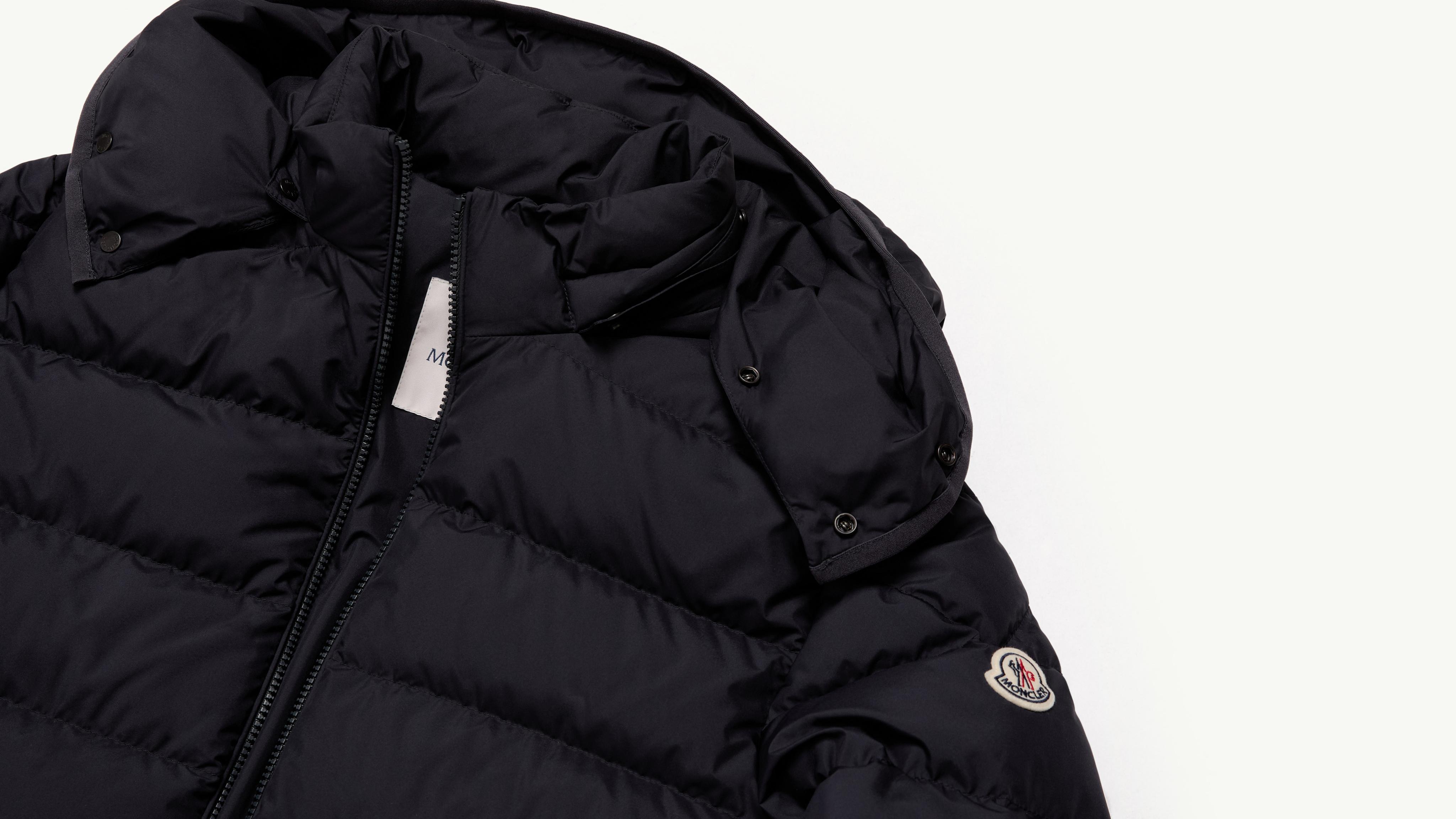Navy Blue Montbrocq Hooded Short Down Jacket - Short Down Jackets