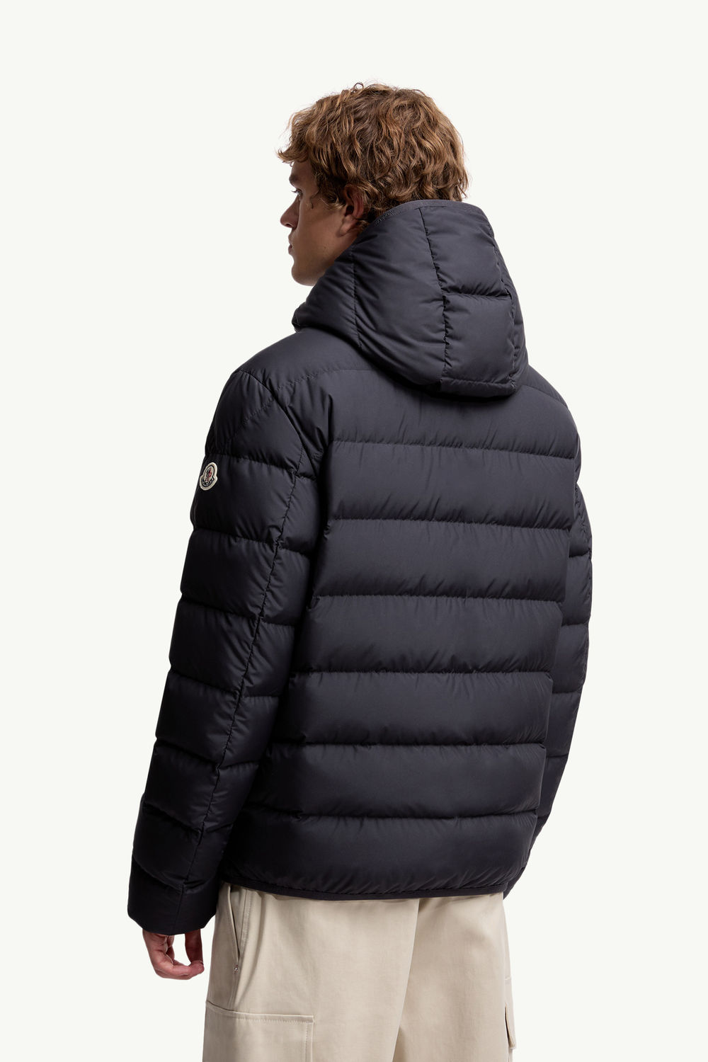 Montbrocq Hooded Short Down Jacket Men Navy Blue Moncler 4