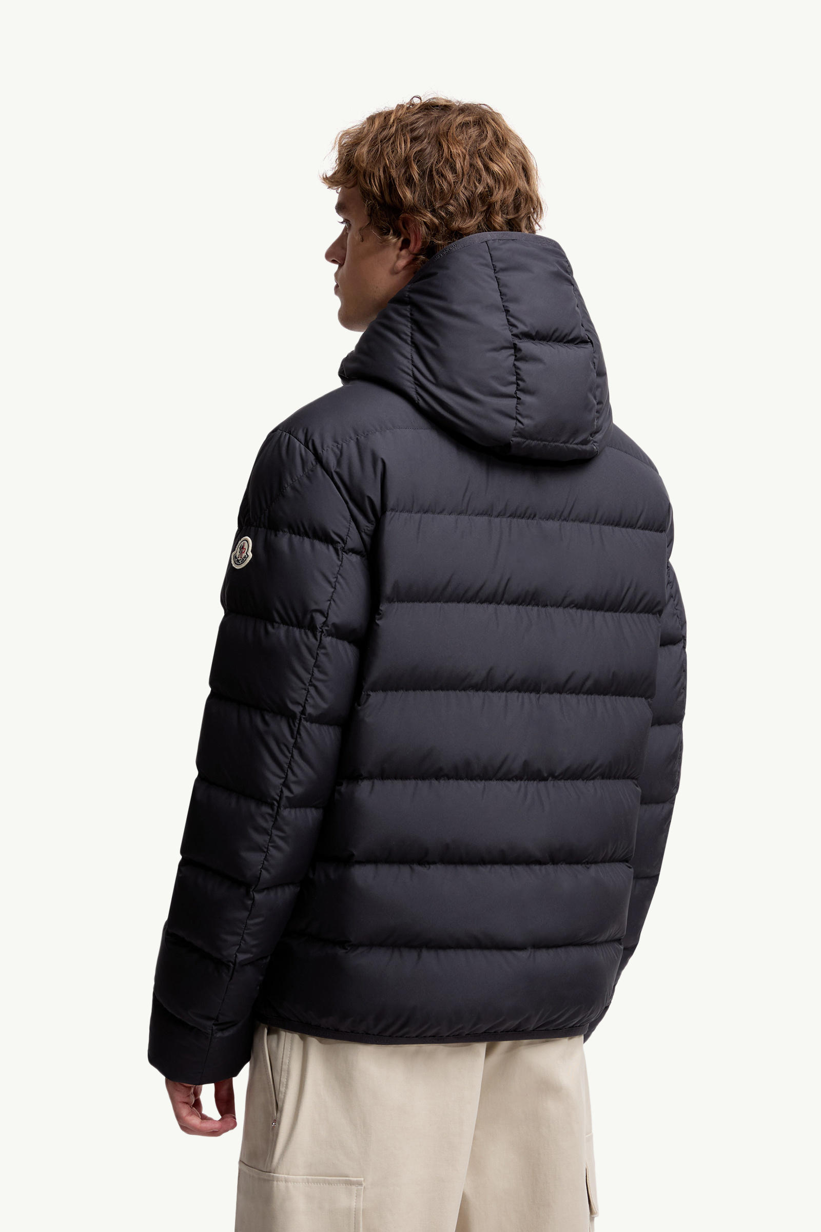 Montbrocq Hooded Short Down Jacket Men Navy Blue Moncler 4