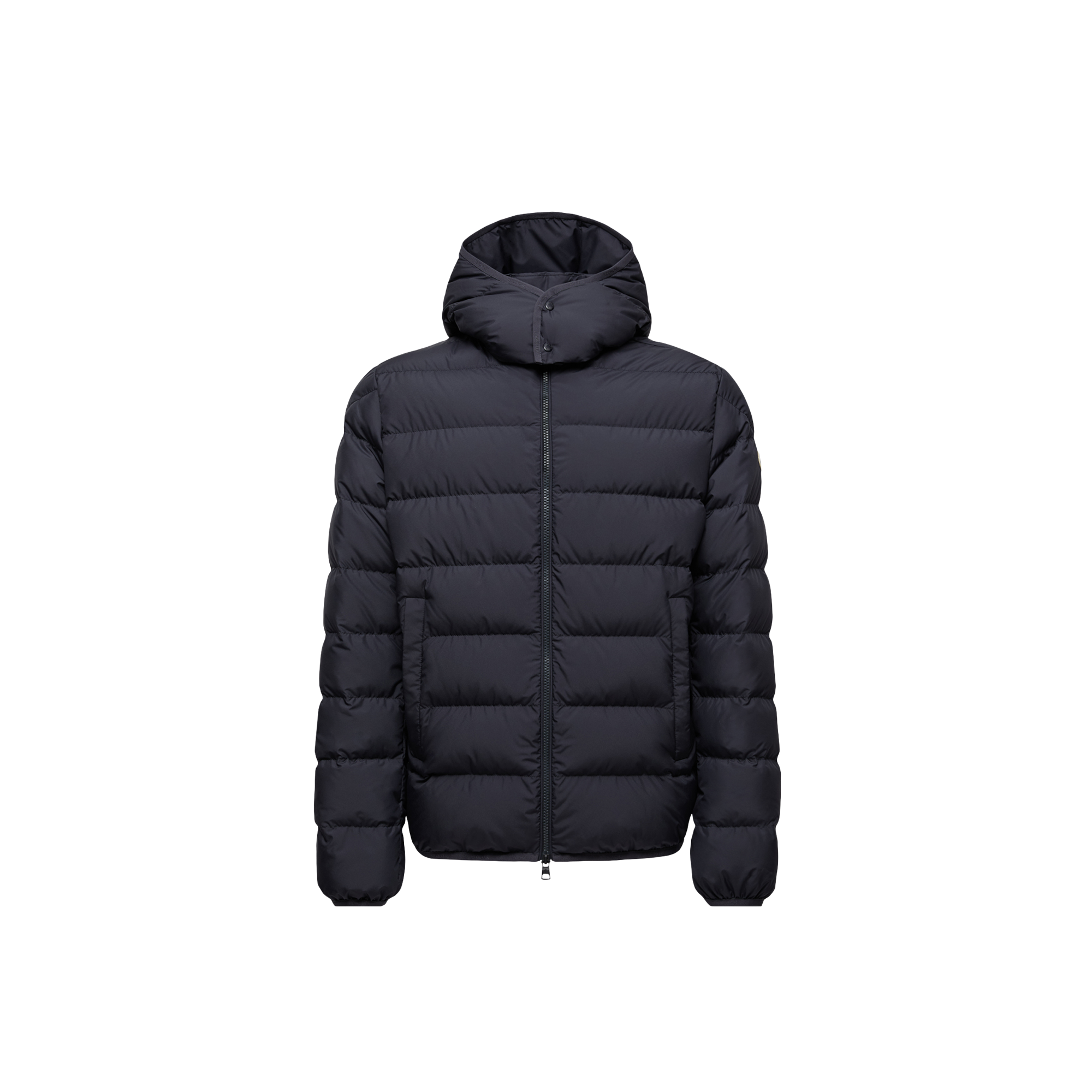 Moncler   Montbrocq Hooded Short Down Jacket for Men in Blue, Size: 34