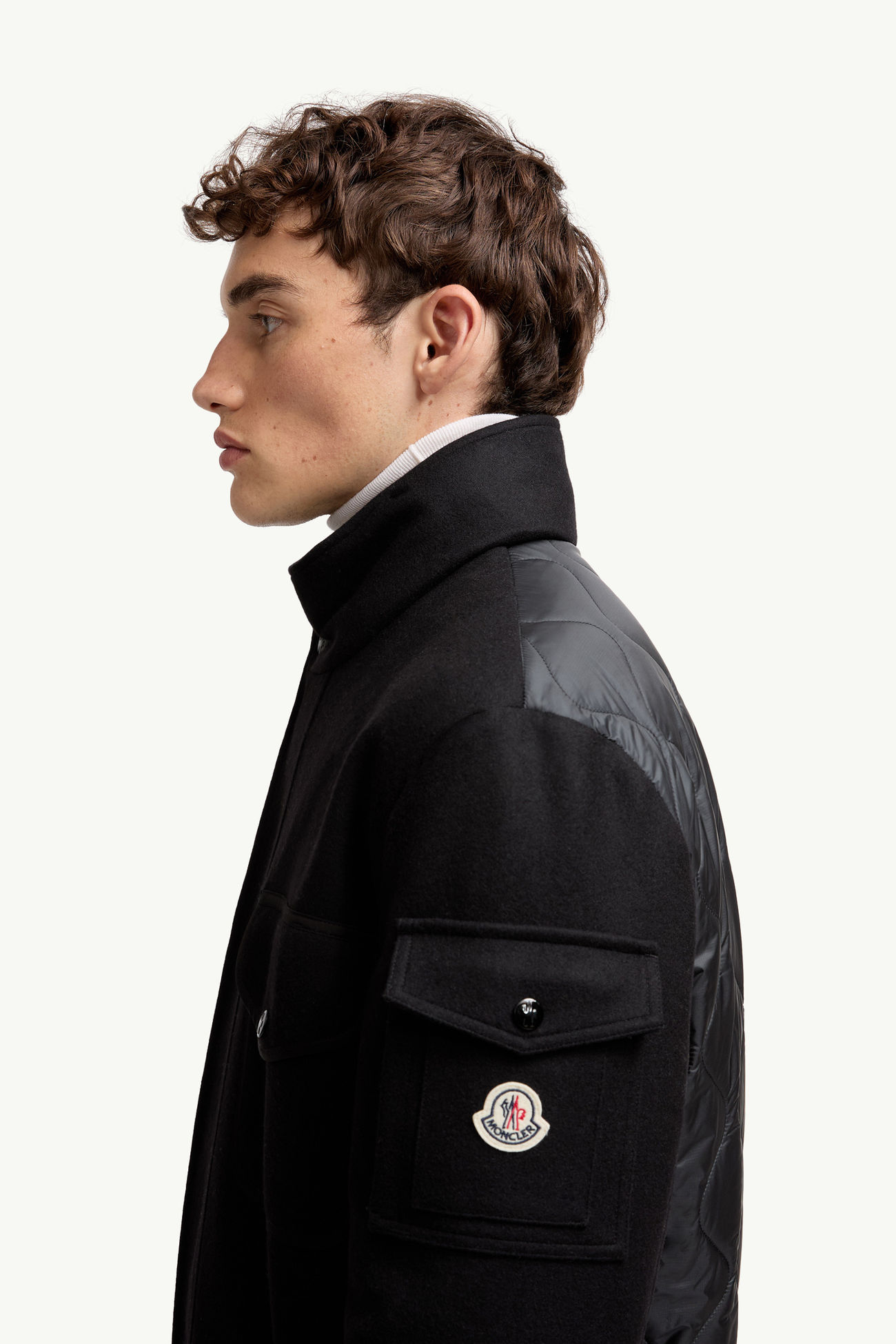 Avoine Wool Short Down Jacket Men Black Moncler 1