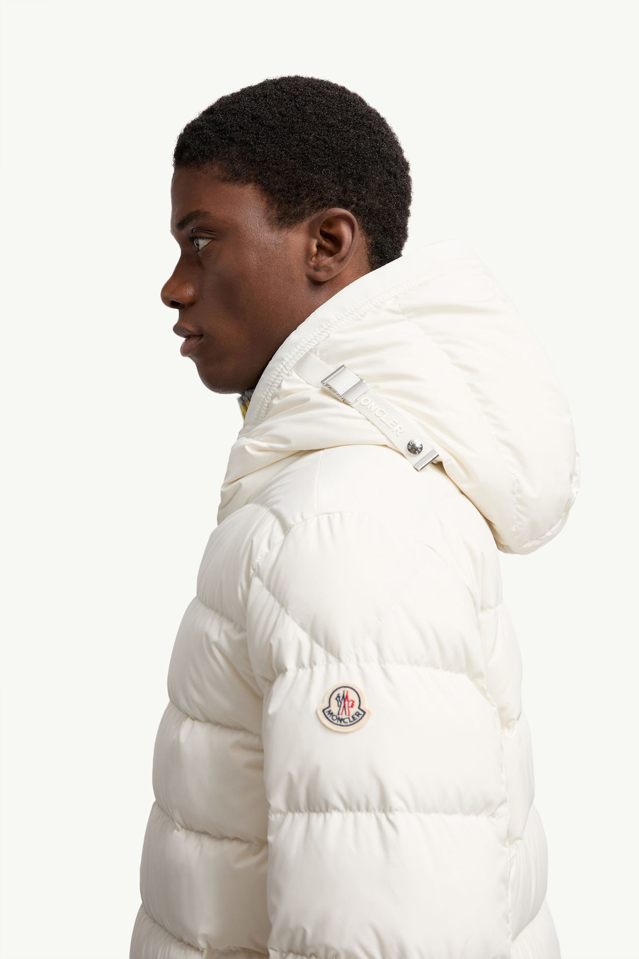 Laveraet Hooded Short Down Jacket Men White Moncler 1