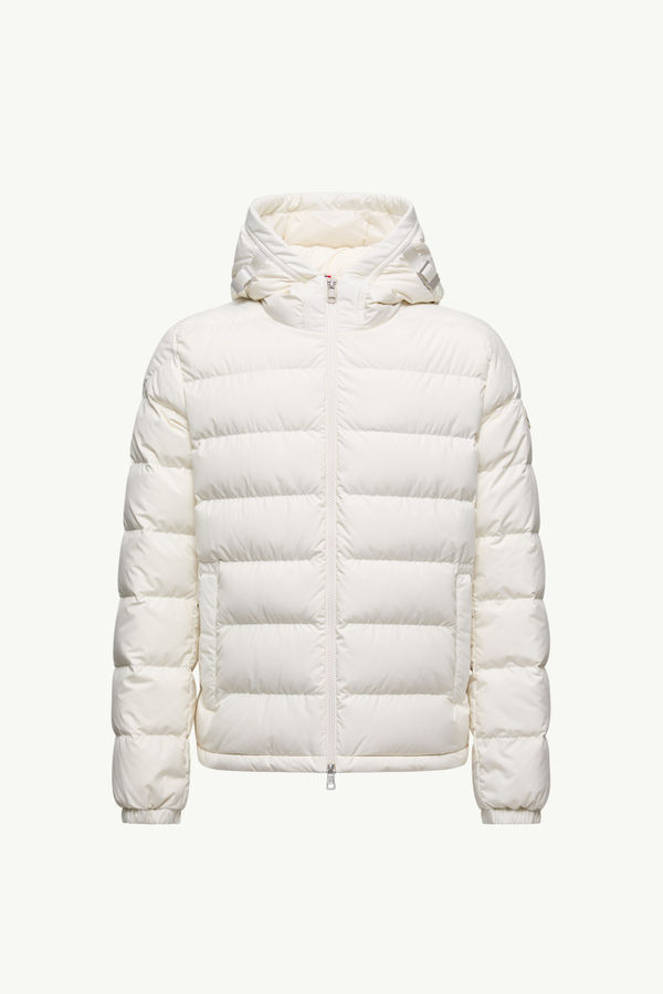Laveraet Hooded Short Down Jacket Men White Moncler 2