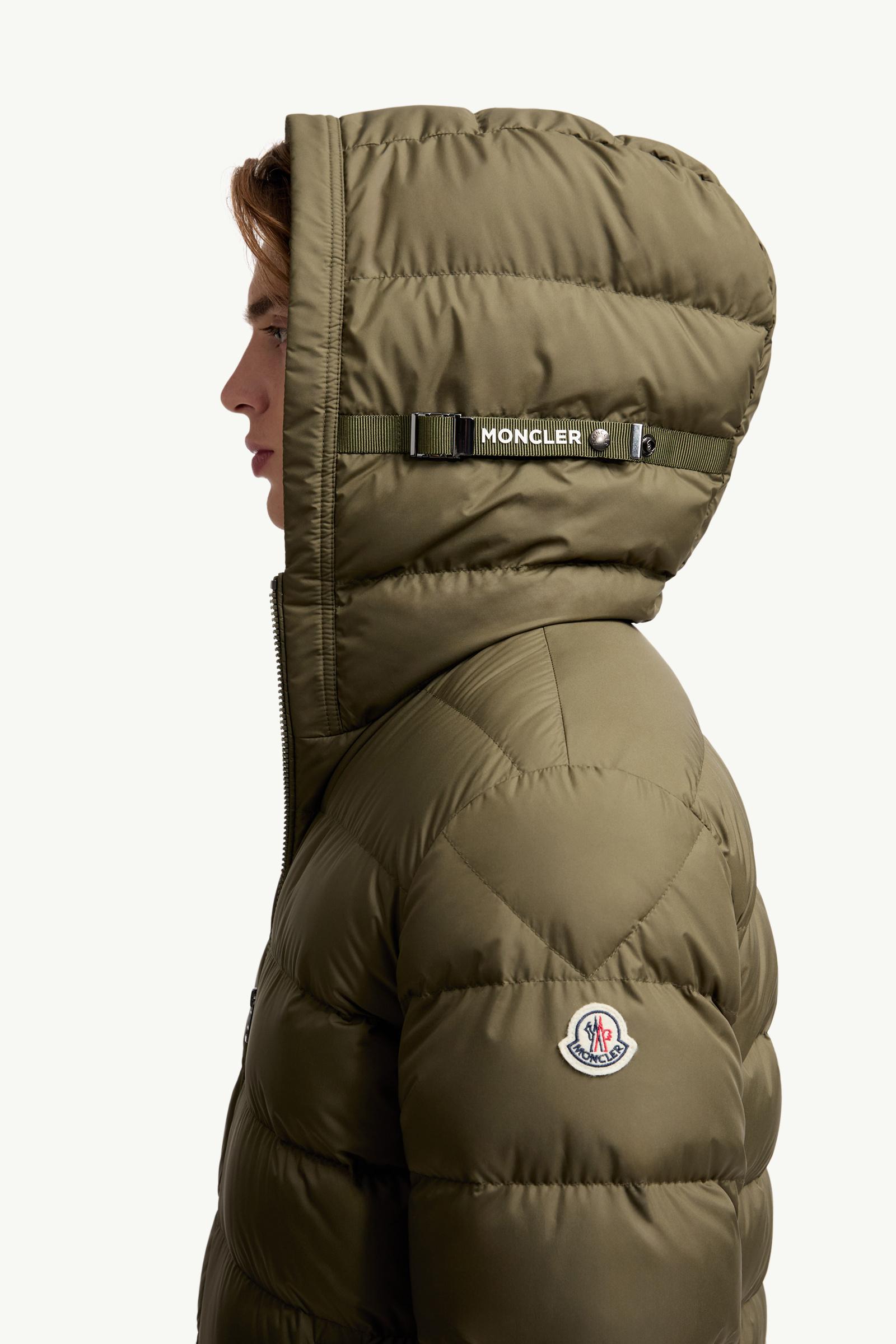Olive Green Laveraet Hooded Short Down Jacket - Short Down Jackets