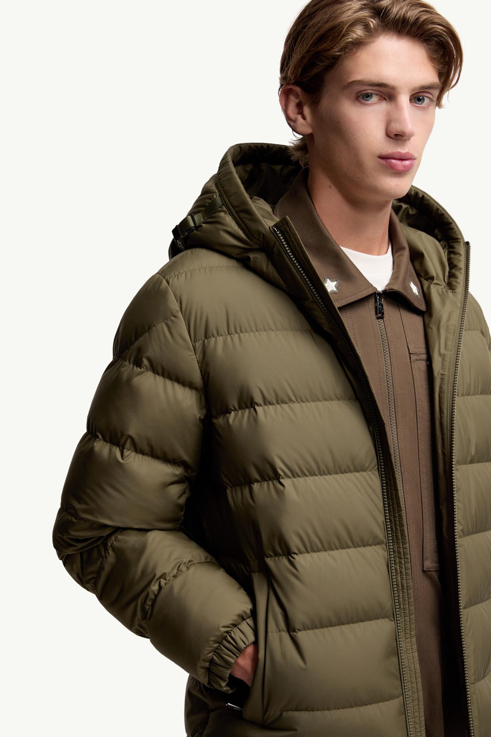 Olive Green Laveraet Hooded Short Down Jacket - Short Down Jackets