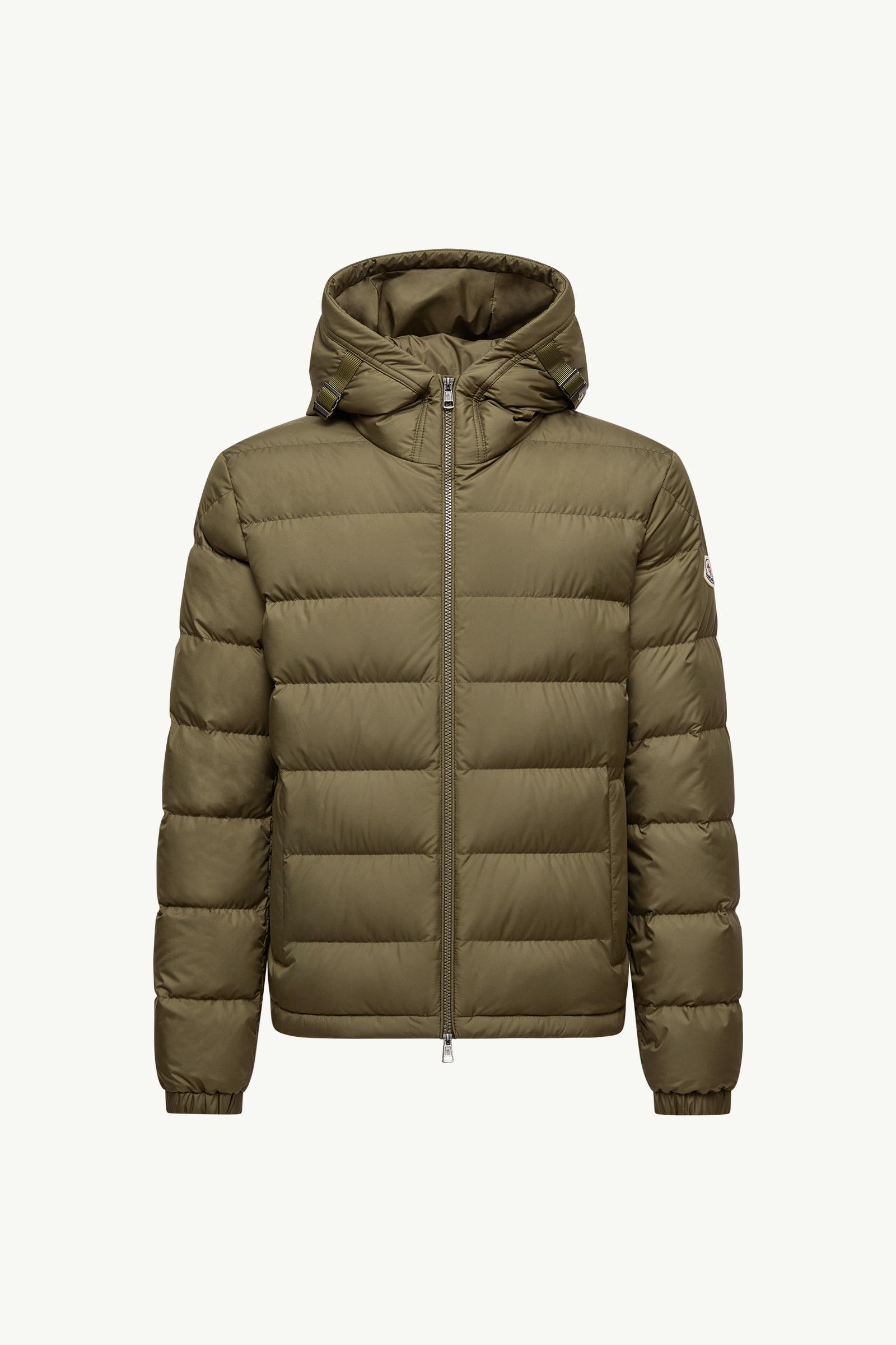 Olive Green Laveraet Hooded Short Down Jacket - Short Down Jackets