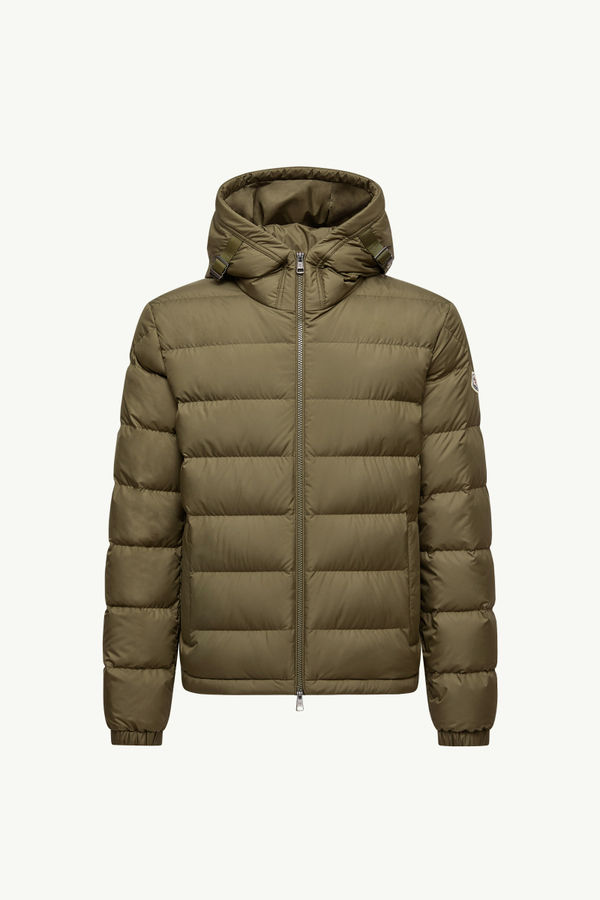 Laveraet Hooded Short Down Jacket Men Olive Green Moncler 2